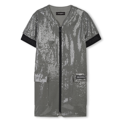 Robe à manches courtes KARL LAGERFELD KIDS FILLE