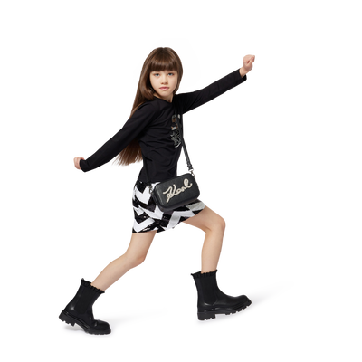 Bottine Chelsea en cuir de vachette KARL LAGERFELD KIDS FILLE