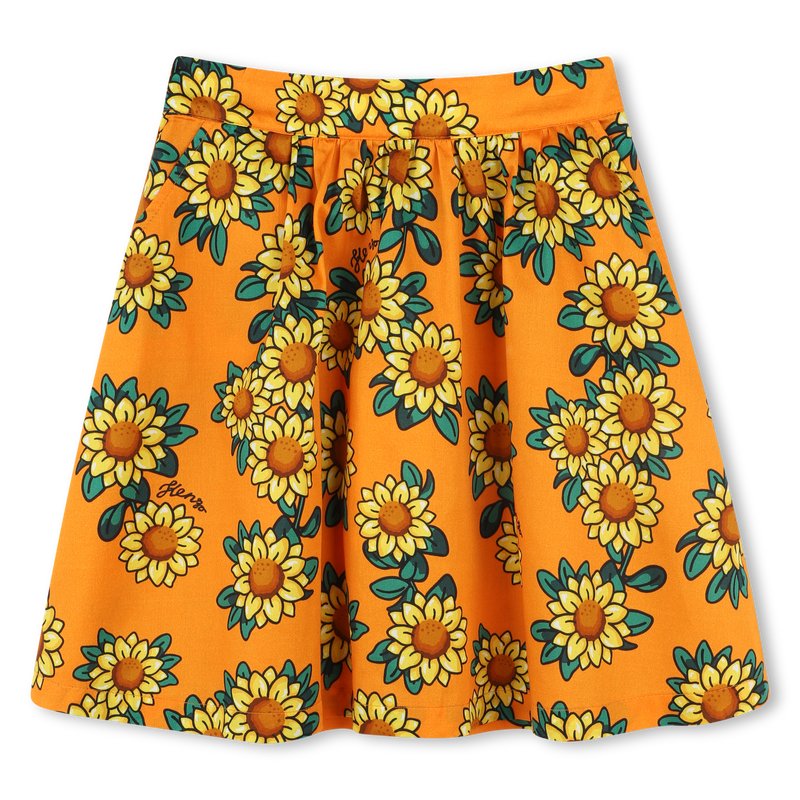 Jupe imprimée en satin coton KENZO KIDS 
                    FILLE