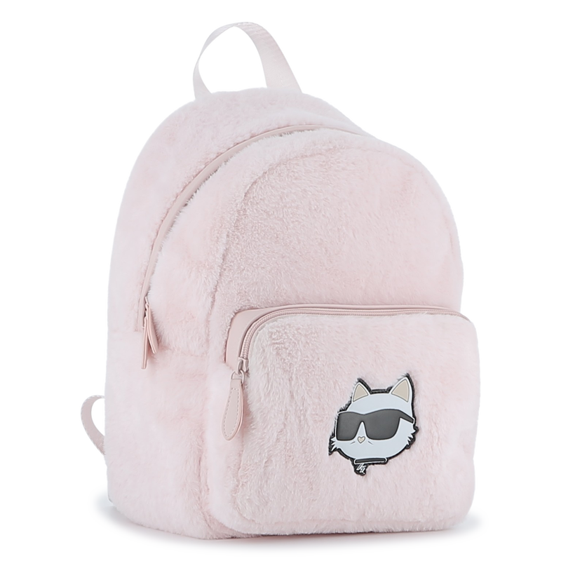 Petit sac à dos en polaire duveteuse KARL LAGERFELD KIDS 
                    FILLE