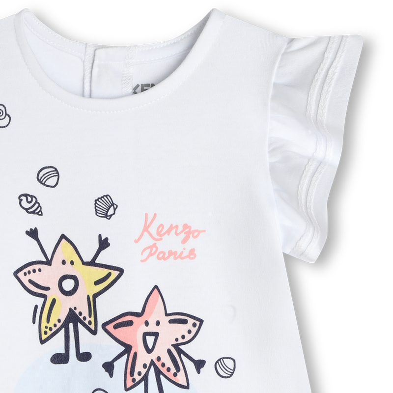 Combinaison-short avec imprimé KENZO KIDS 
                    FILLE
