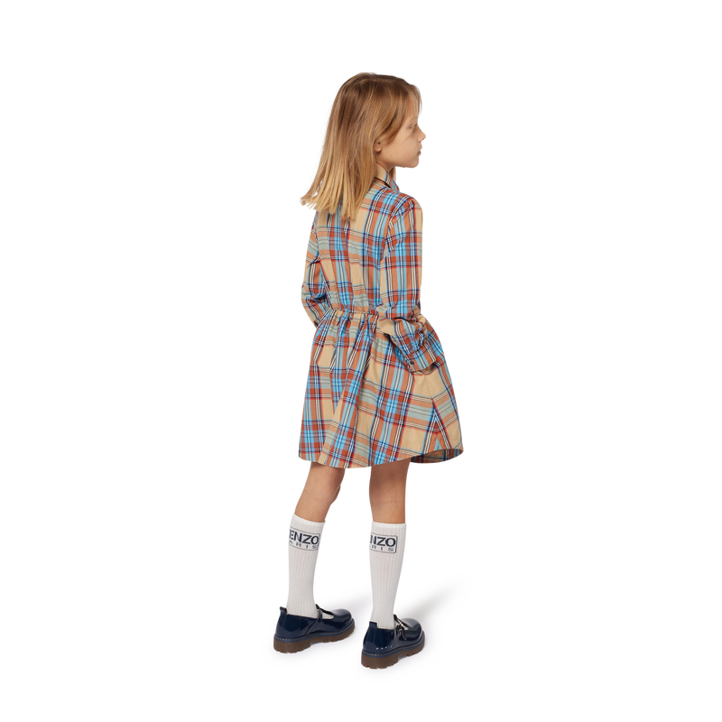 Robe chemise coton à carreaux KENZO KIDS 
                    FILLE