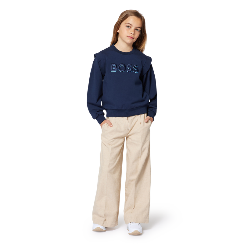 Sweat-shirt brod&eacute; BOSS 
                        FILLE