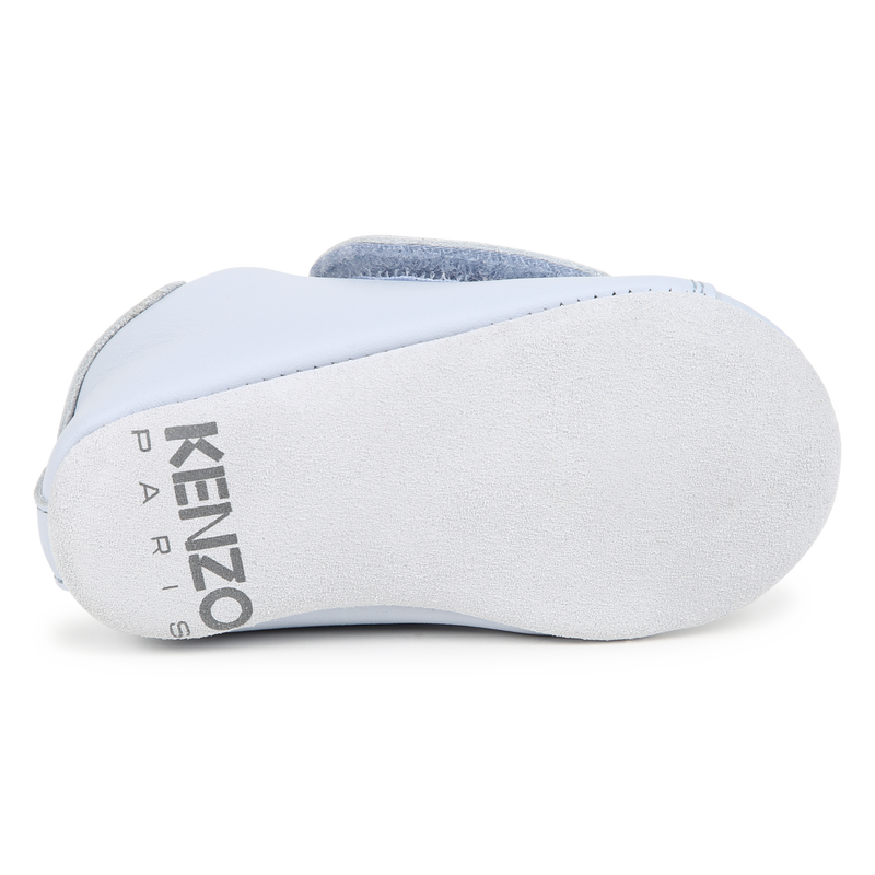 Chaussons en cuir à bande auto-agrippante KENZO KIDS 
                    UNISEXE
