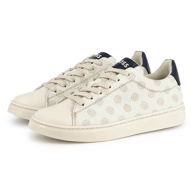 Baskets lacées en toile BOSS 
                    FILLE