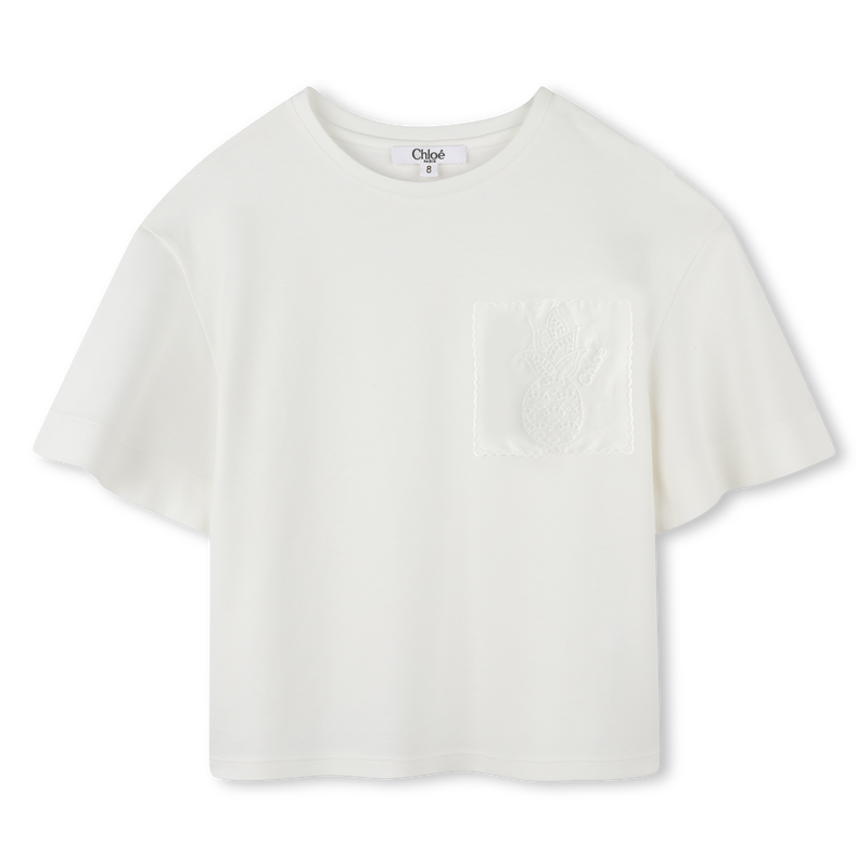 T-shirt avec poche poitrine CHLOE 
                    FILLE
