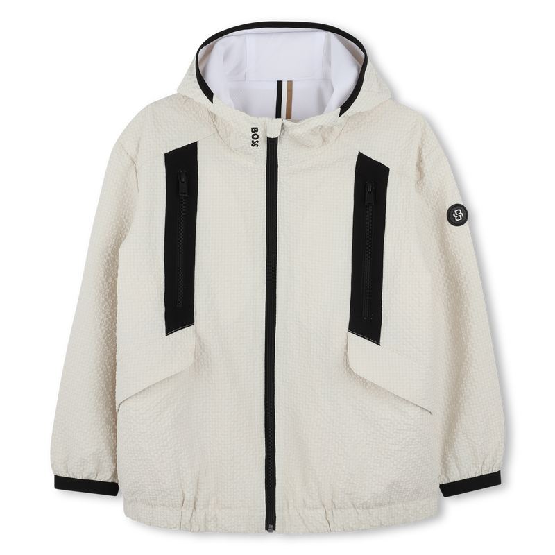 Coupe-vent zipp&eacute; &agrave; capuche BOSS 
                        GARCON