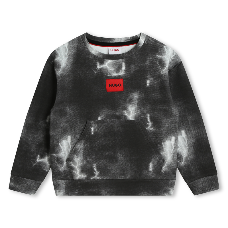 Sweat-shirt imprimé avec poche Hugo 
                    GARCON