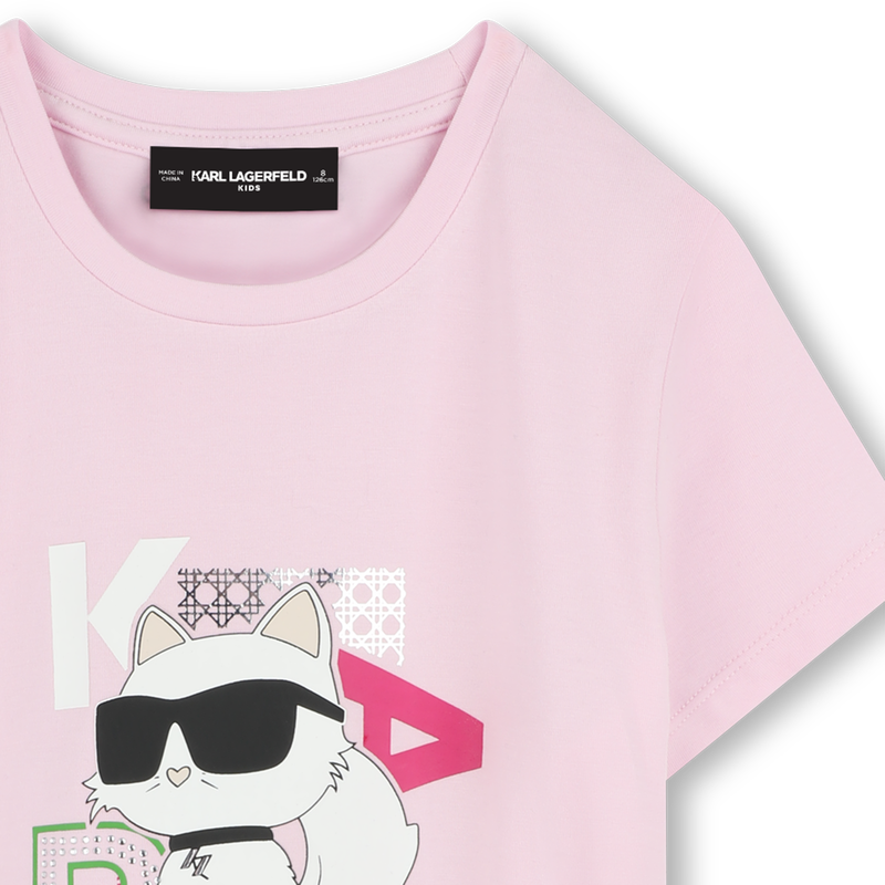 T-shirt avec imprimé KARL LAGERFELD KIDS 
                    FILLE
