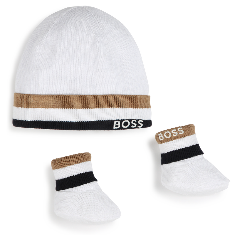 Ensemble bonnet et chaussons BOSS 
                    UNISEXE