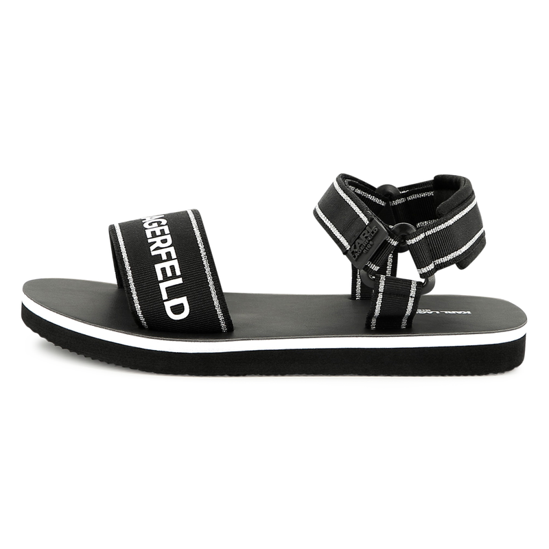 Sandales avec fermeture par bandes auto aggripante KARL LAGERFELD KIDS 
                    FILLE
