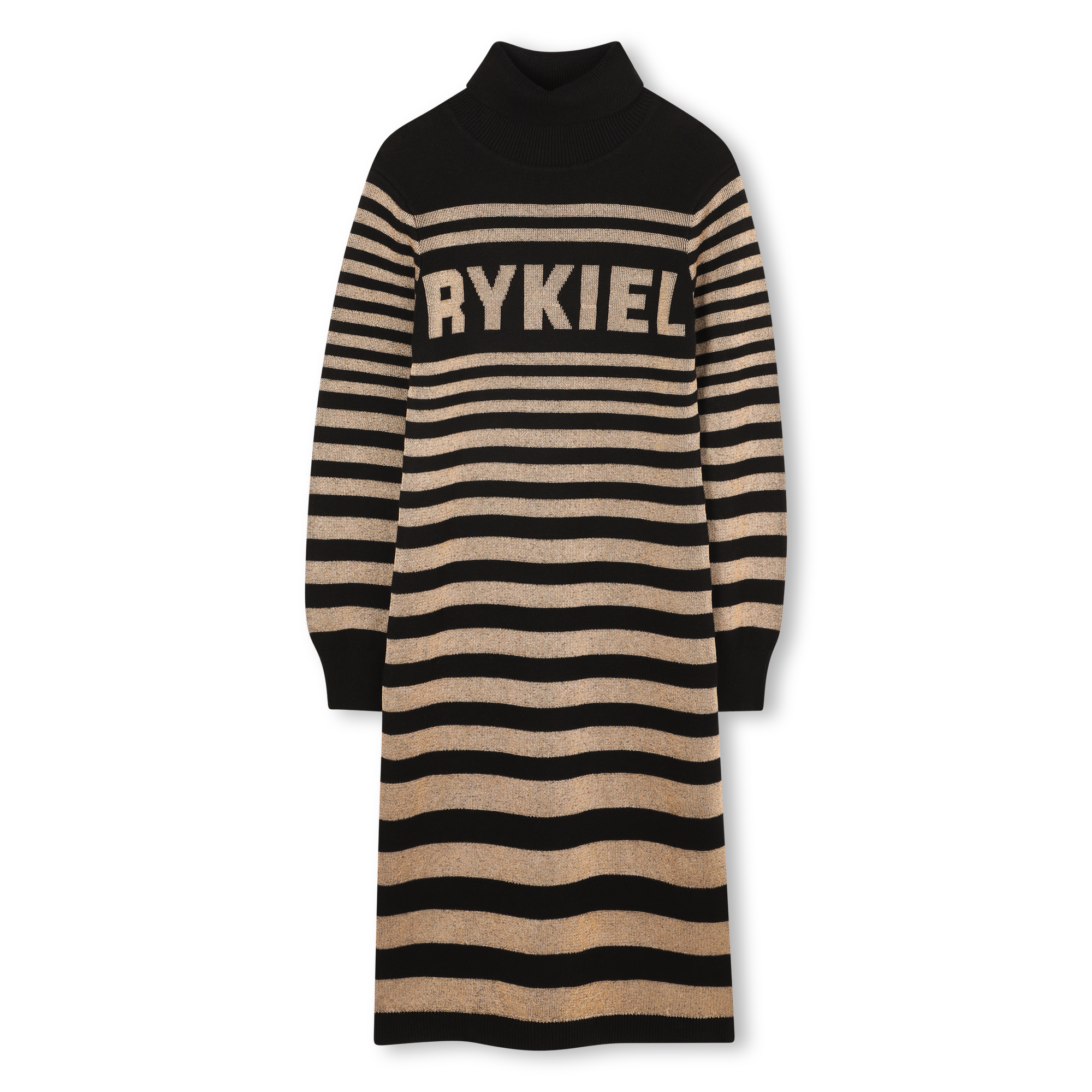 Sonia Rykiel - Robe À Manches Longues - Dore Noir - Fille - 6 Ans