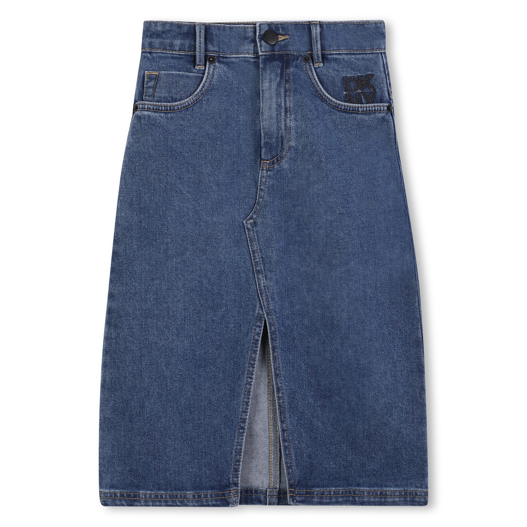 Dkny - Jupe Midi Droite - Stone+pli - Fille - 8 Ans