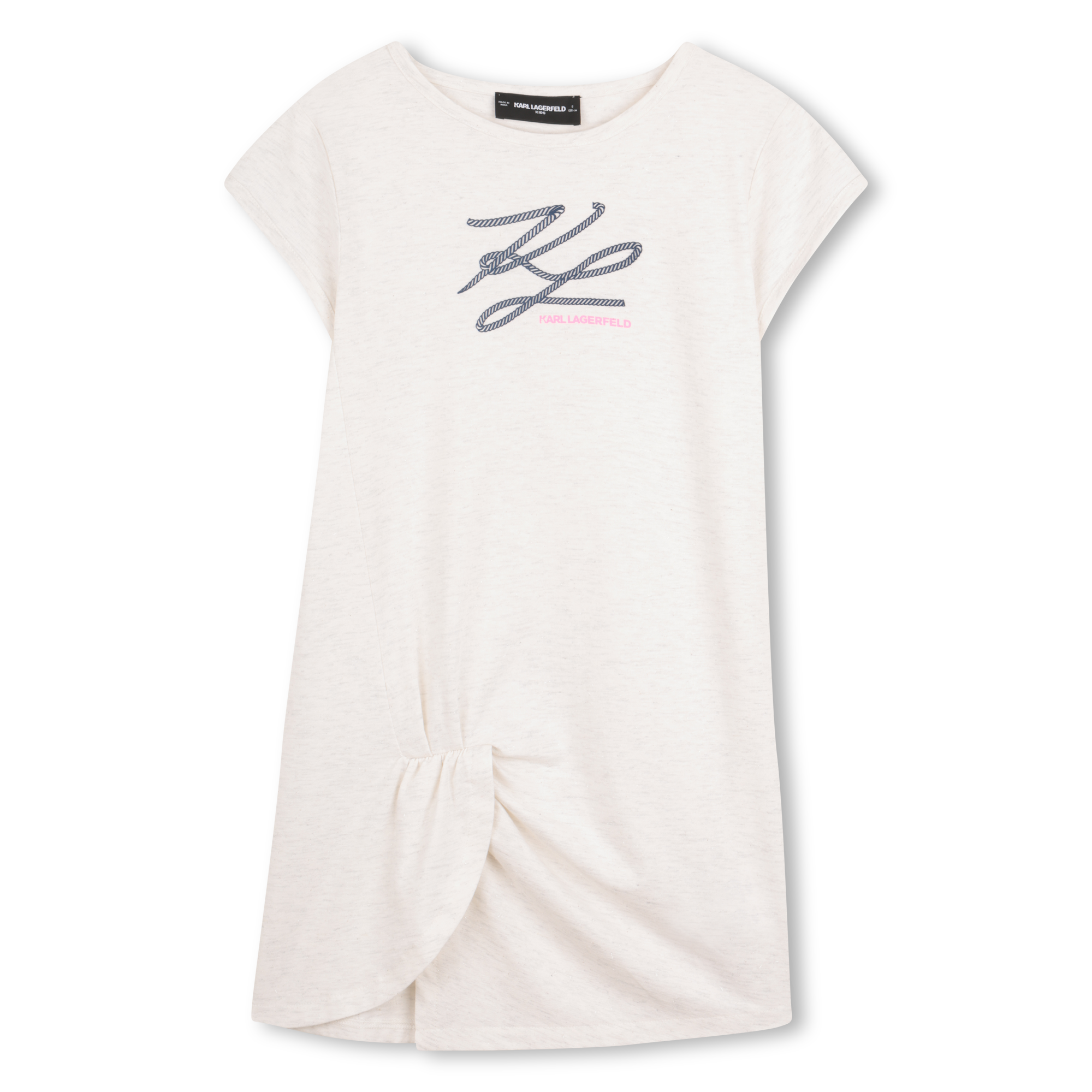 Karl Lagerfeld Kids - Robe Manches Courtes - Argent Blanc - Fille - 3 Ans
