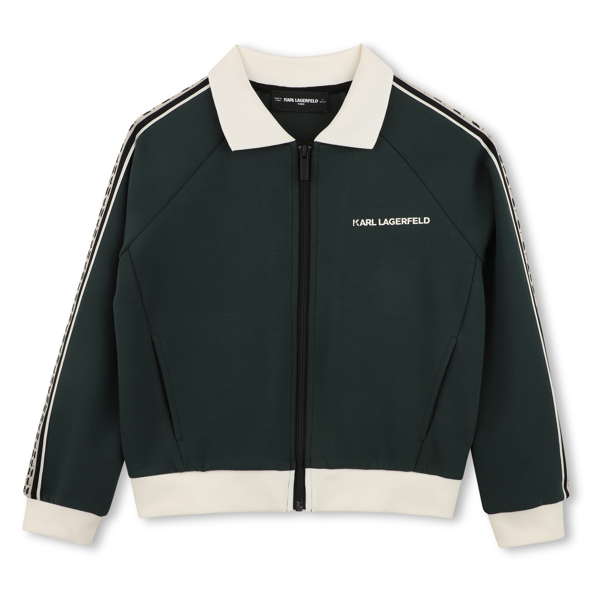 Karl Lagerfeld Kids - Cardigan De Jogging - Bottle Green - Garçon - 10 Ans