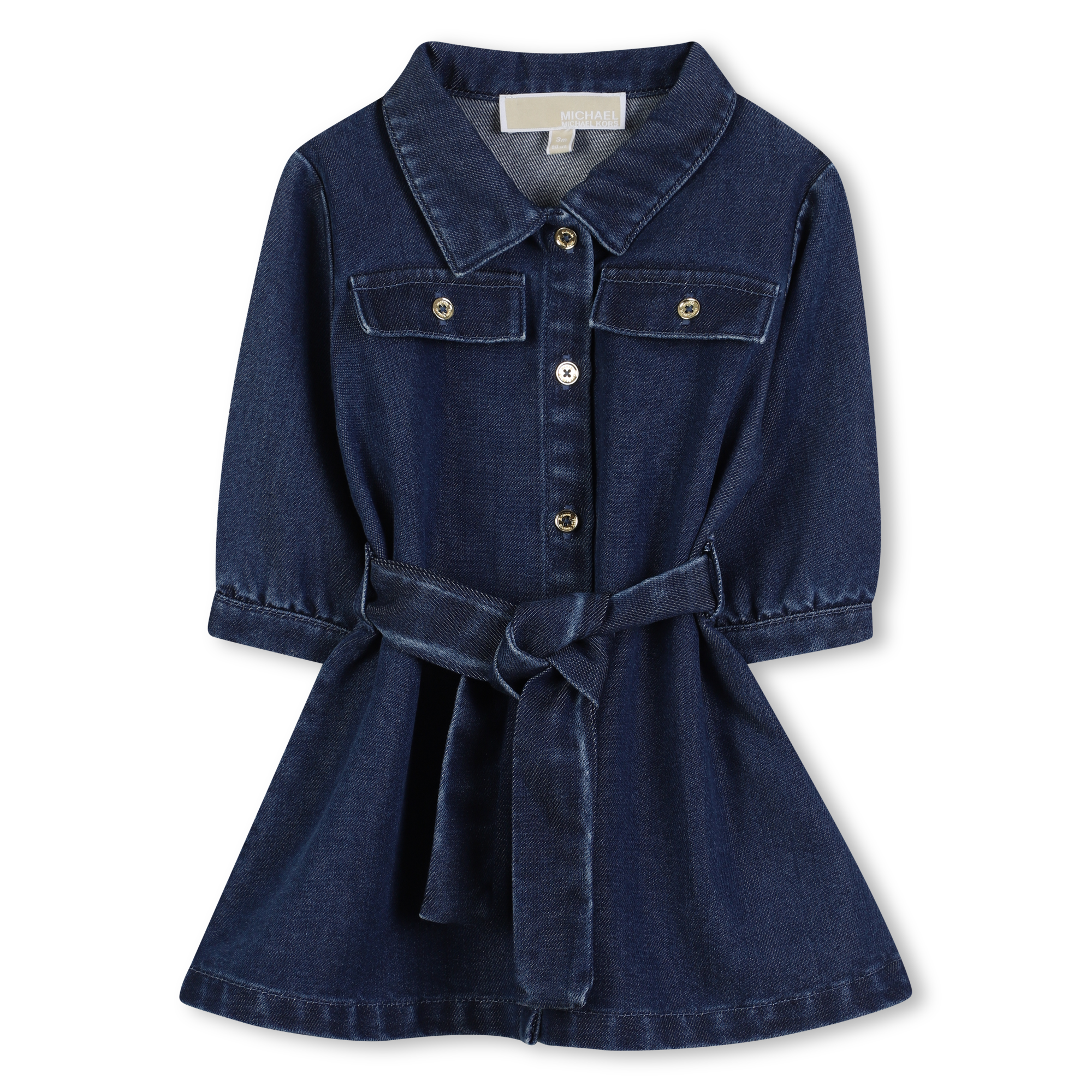 Michael+Kors+-+Robe+En+Denim+-+Fille+-+Taille+03m+-+Bleu+-+Kids+Around