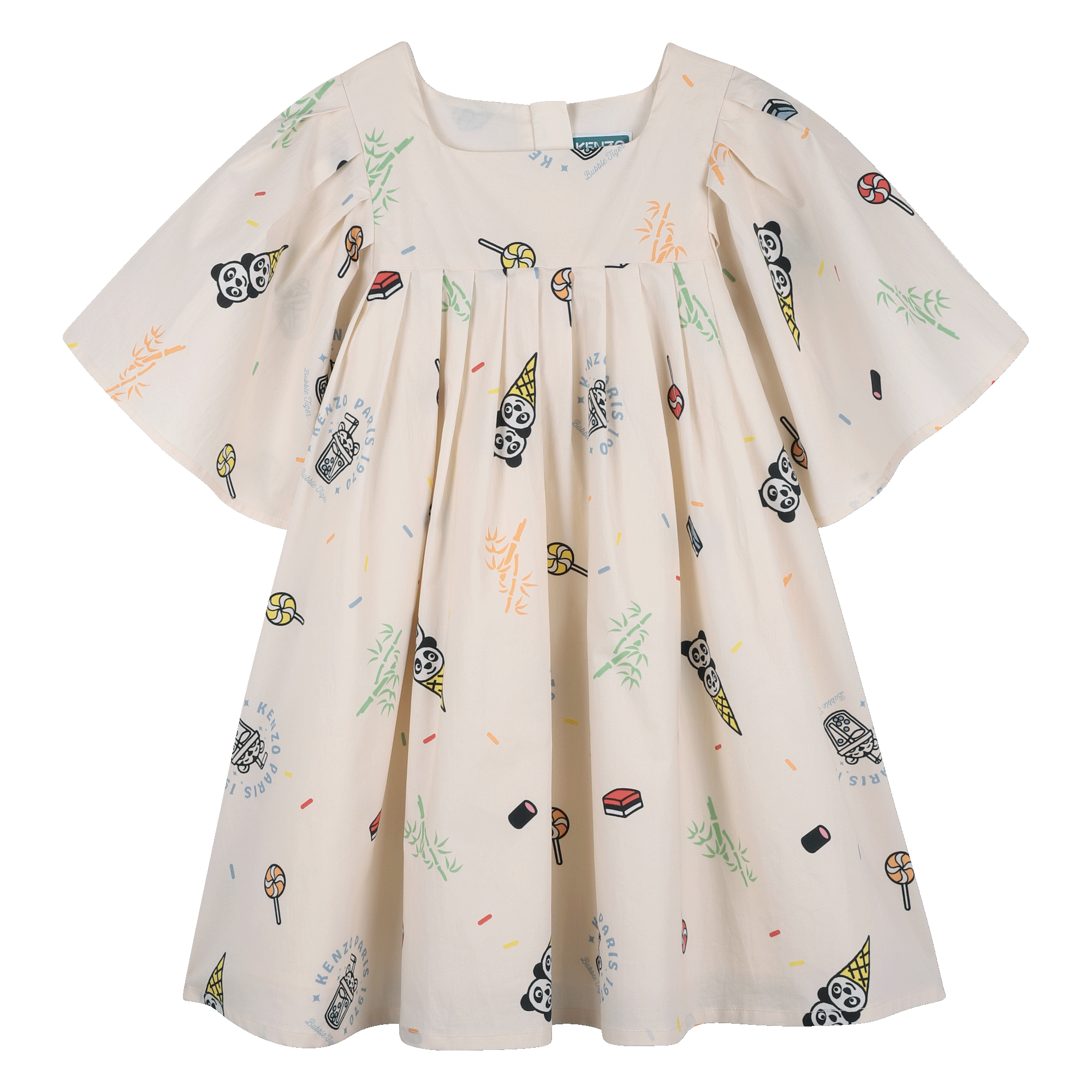 Kenzo Kids - Robe En Popeline - Nougat - Fille - 4 Ans