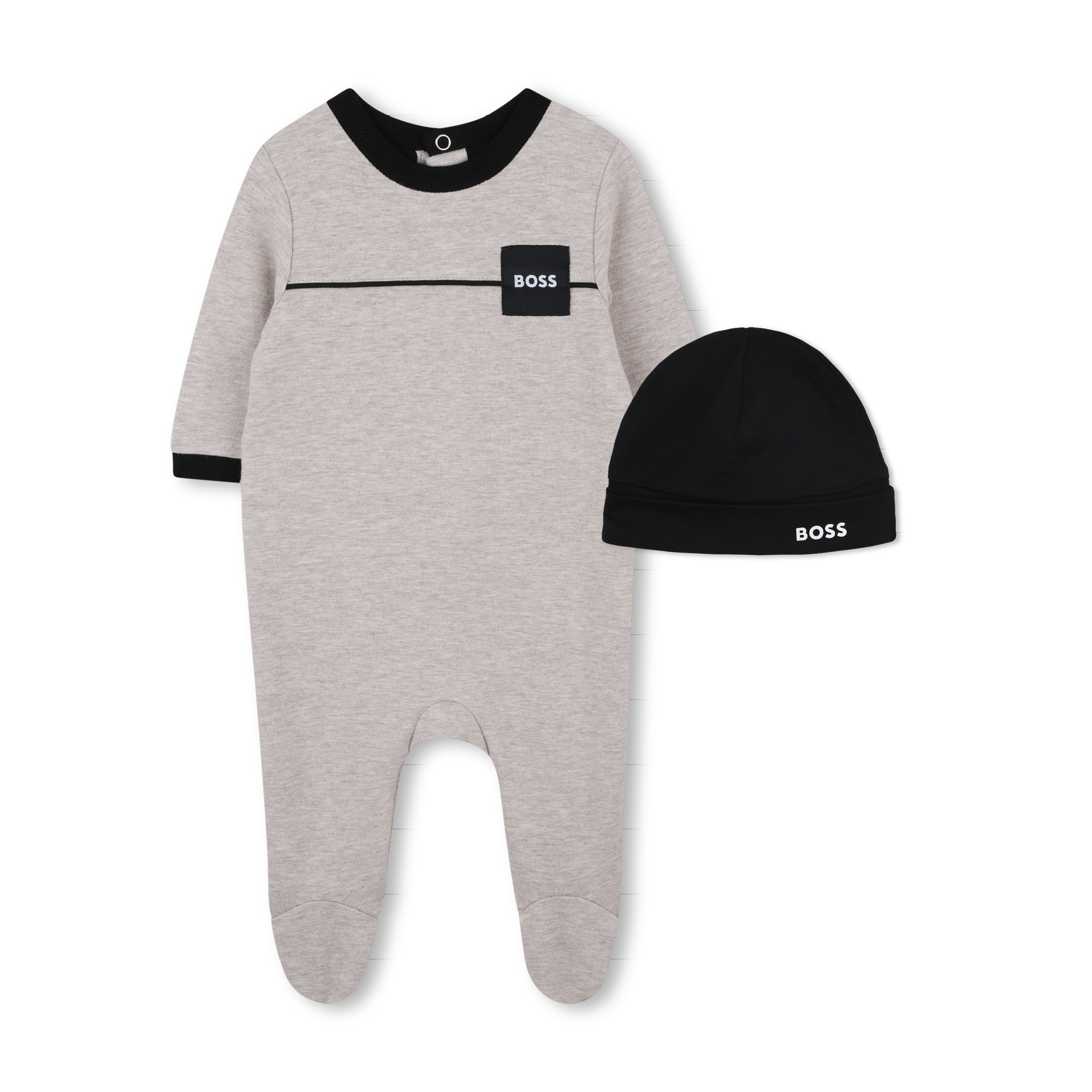 Boss - Ensemble Pyjama Et Bonnet - Ecru Chine - Garçon - 18 Mois