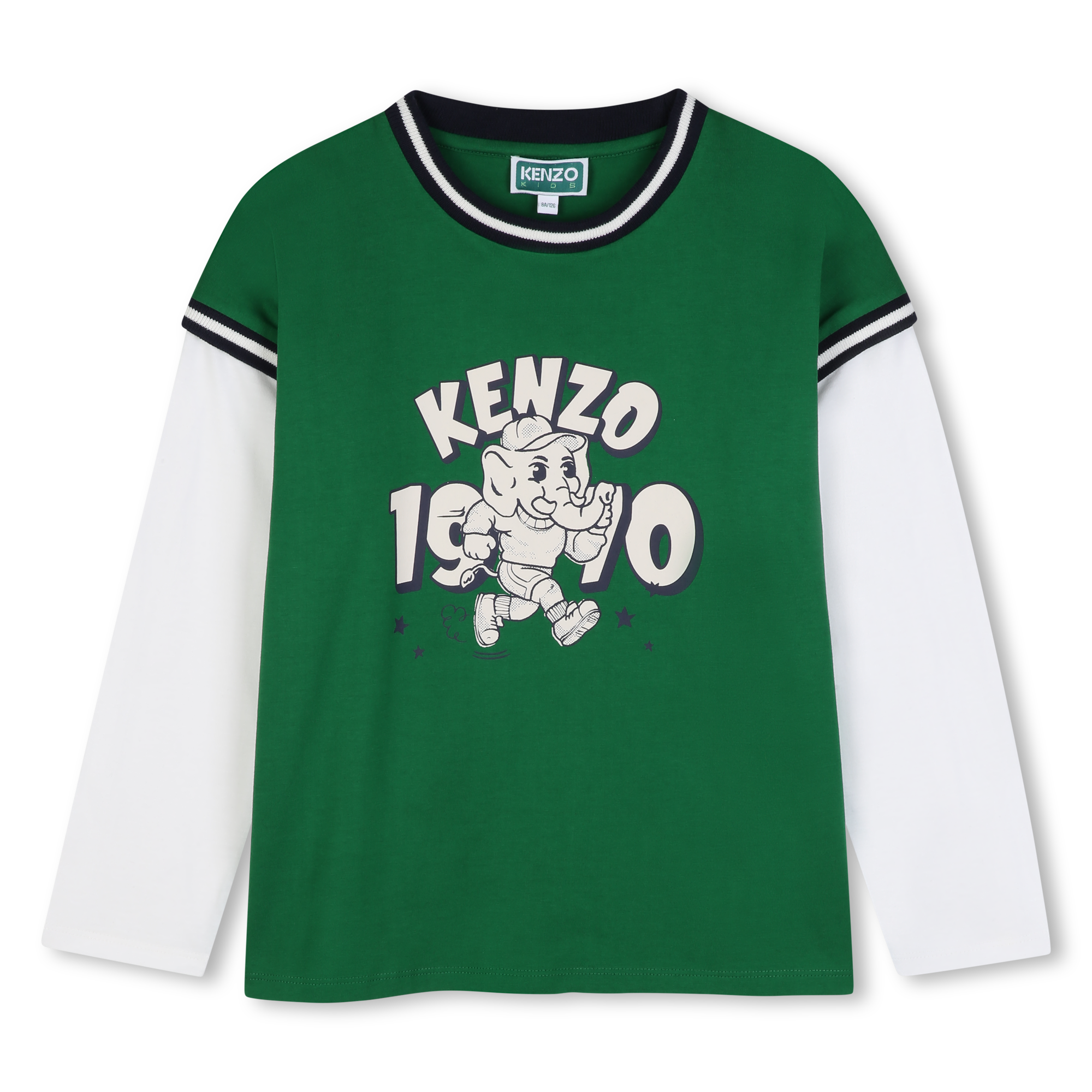 Kenzo Kids - Tee-shirt Manches Longues - Fougere - Garçon - 10 Ans