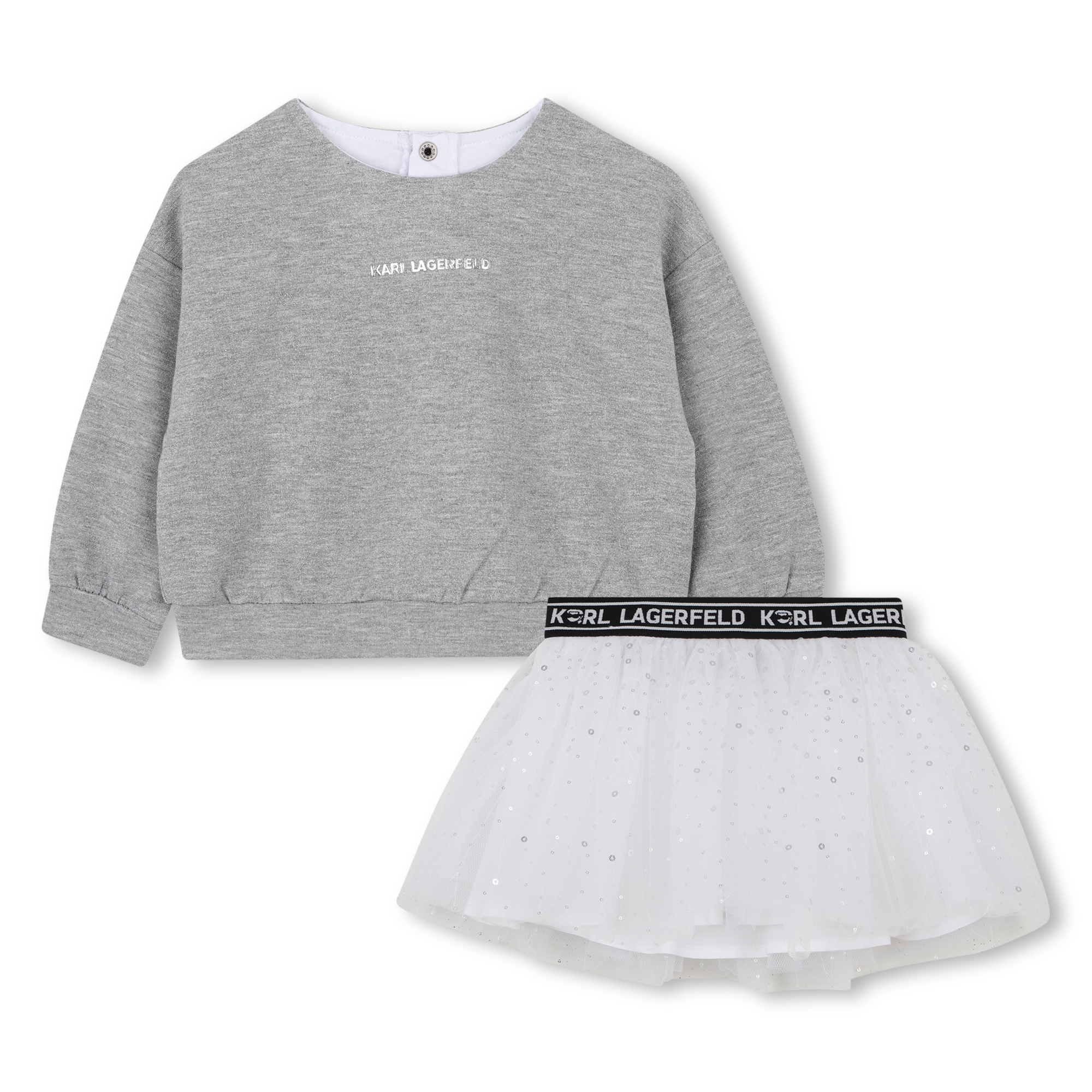 Ensemble Bébé Fille 2 Pièces - T-shirt Pull-over + Pantalon/jupe - Manches Longues, Couleurs Unies - Taille Asiatique, Coton Doux - 8