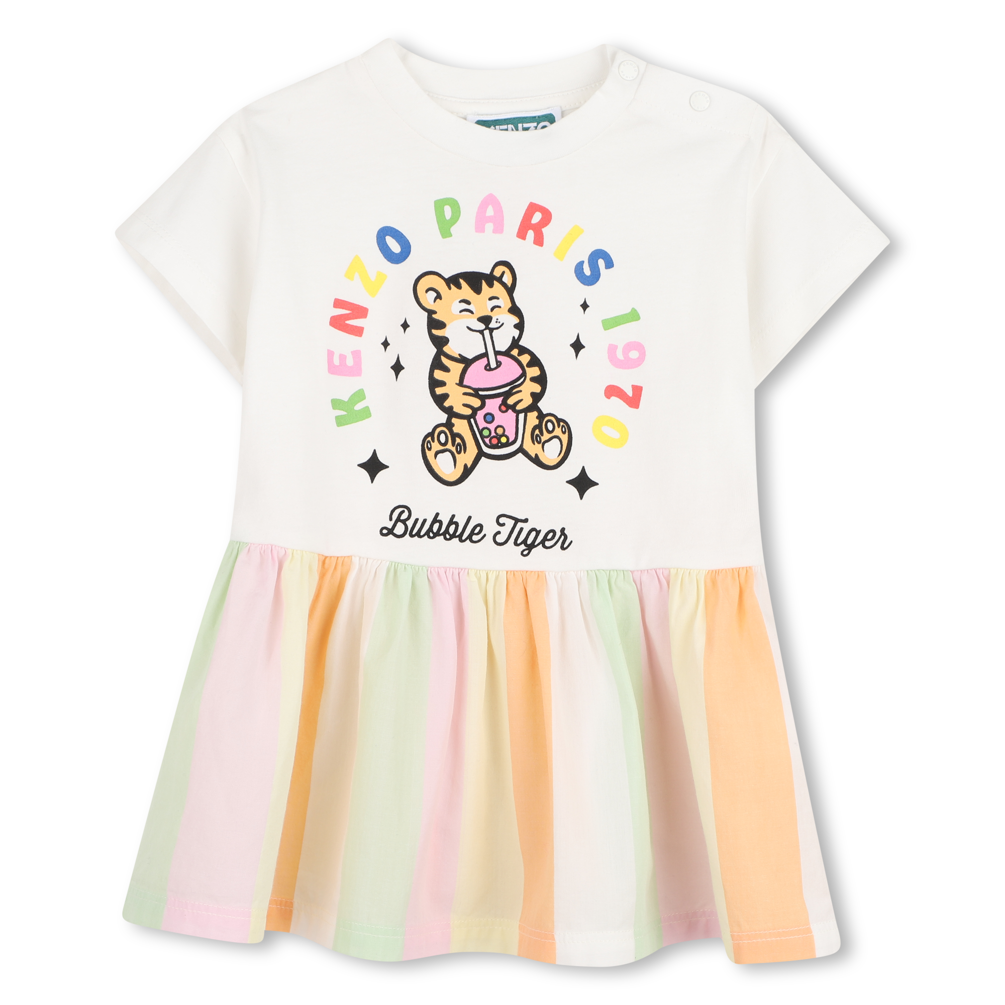 Kenzo Kids - Robe 2 En 1 - Rose Ecru - Fille - 9 Mois