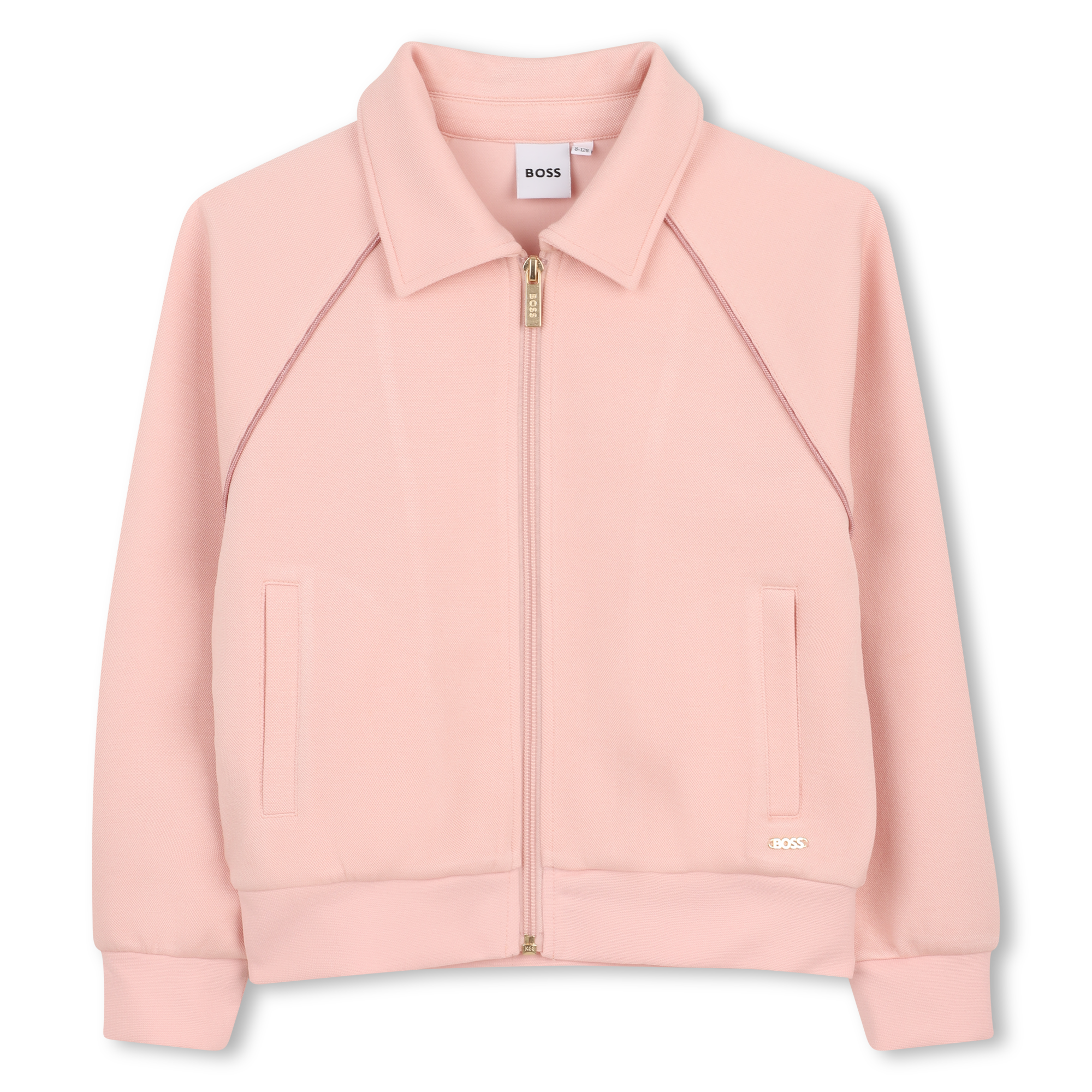 Boss - Sweat Zippé À Capuche - Rose Petale - Fille - 6 Ans