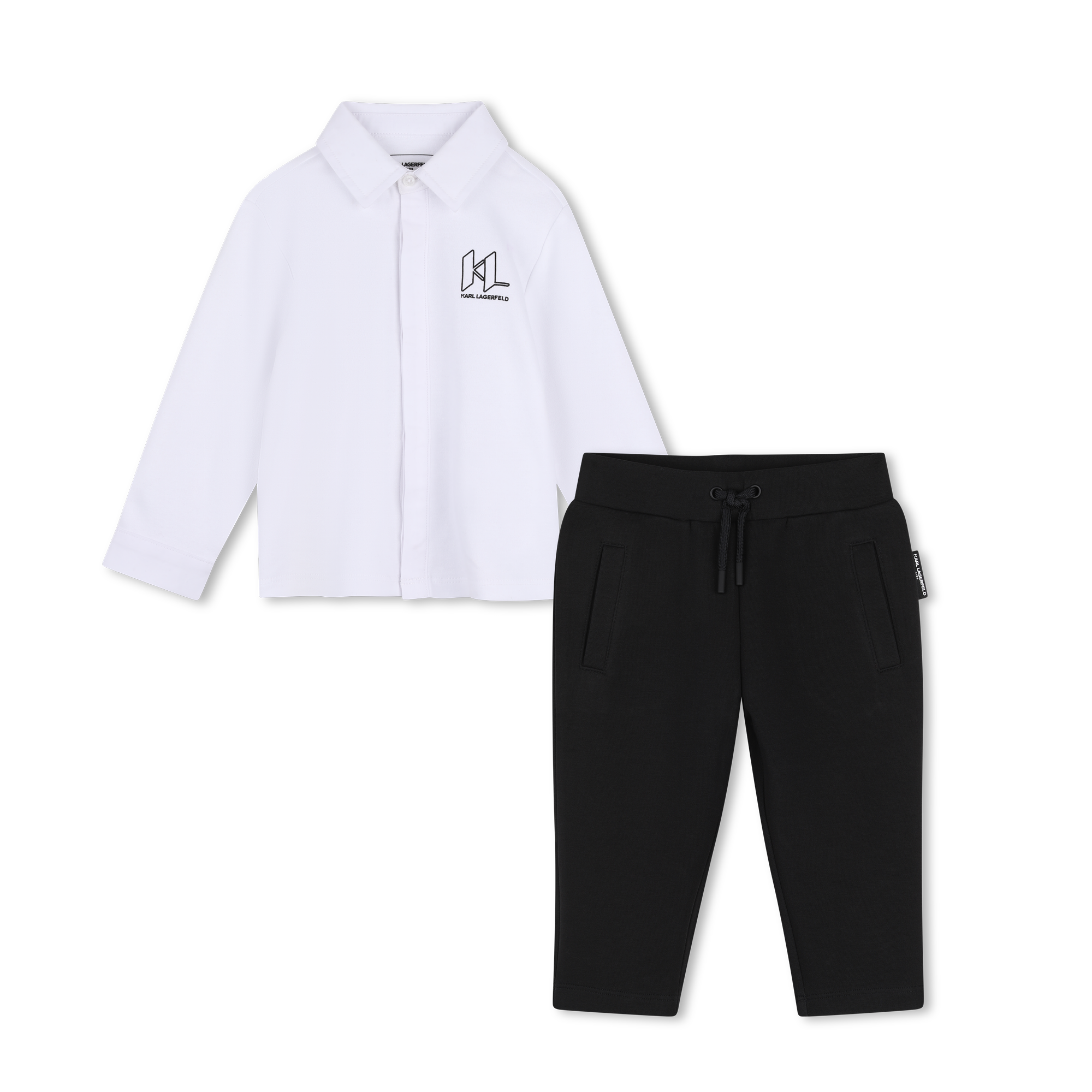Karl Lagerfeld Kids - Ensemble Chemise Et Pantalon - Noir Blanc - Garçon - 4 Ans