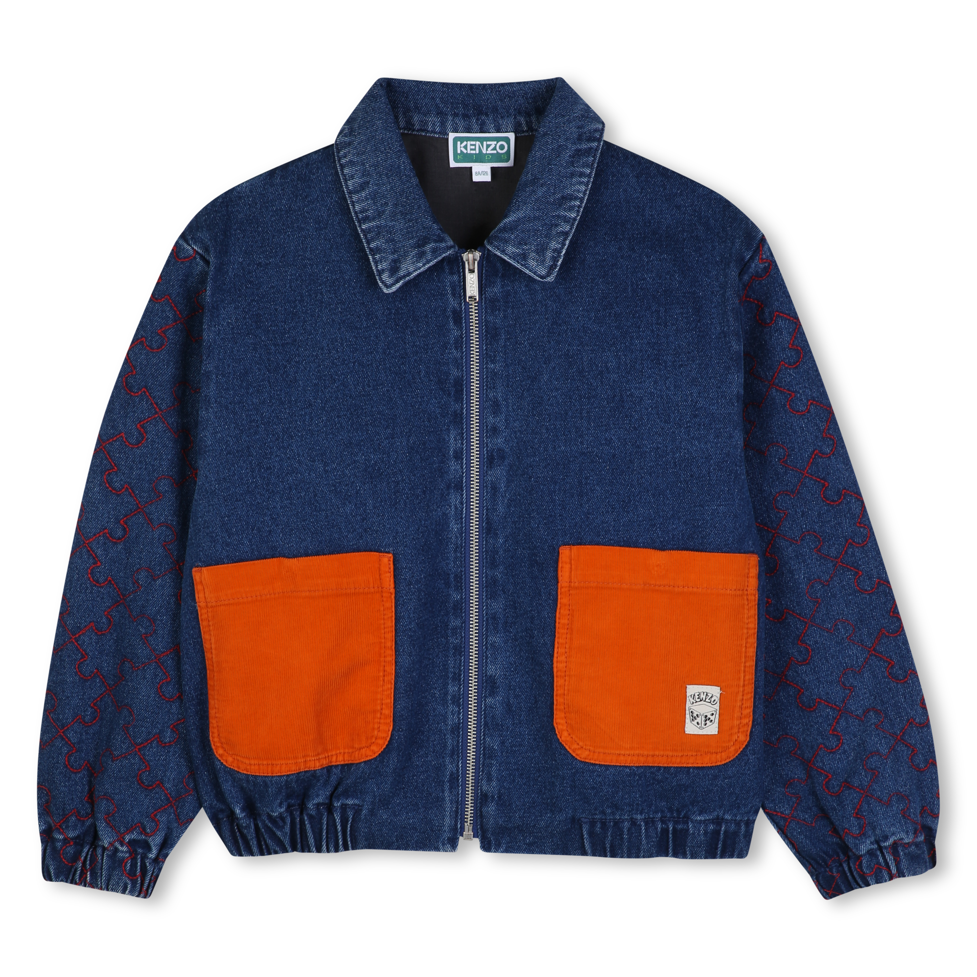 Kenzo Kids - Veste En Denim - Dble Stone+brossage - Garçon - 14 Ans