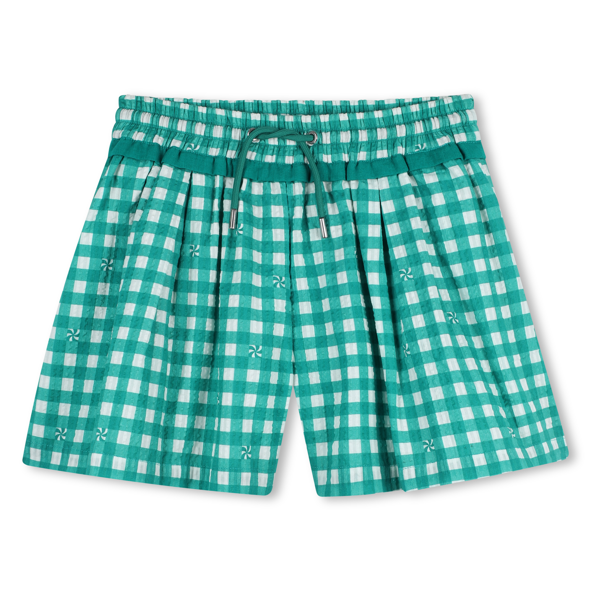 Kids Around - Short Imprimé Vichy - Vert The - Fille - 8 Ans Kids Around - Short Imprimé Vichy - Vert The - Fille - 8 Ans