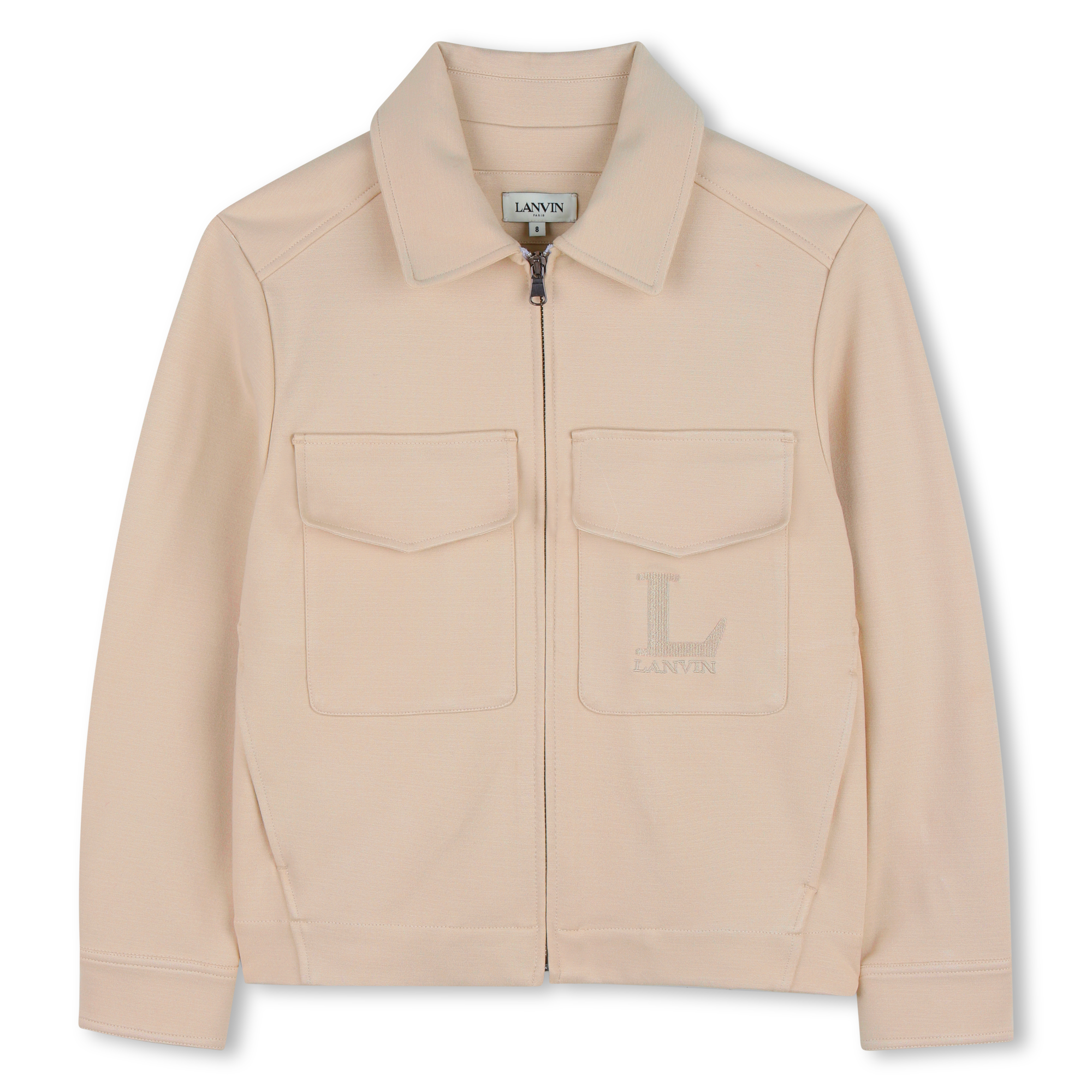 Lanvin - Sweat Zippé À Capuche - Stone - Garçon - 4 Ans Lanvin - Sweat Zippé À Capuche - Stone - Garçon - 4 Ans