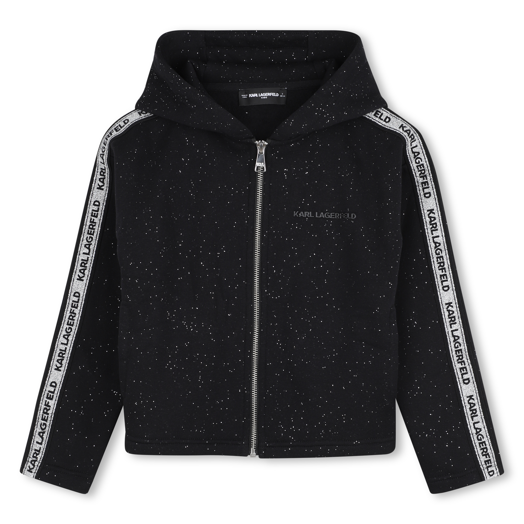 Karl Lagerfeld Kids - Cardigan À Capuche - Noir Argent - Fille - 2 Ans