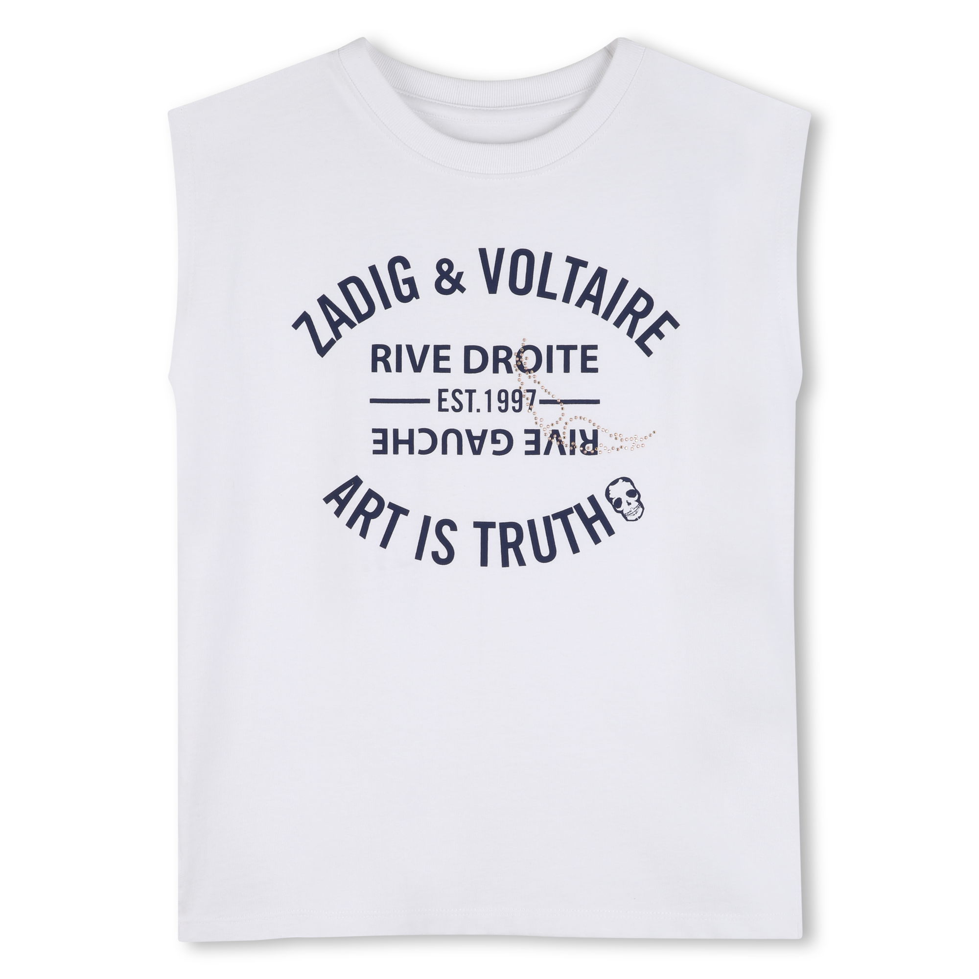 Zadig & Voltaire - Tee-shirt Manches Courtes - Blanc - Fille - 8 Ans Zadig & Voltaire - Tee-shirt Manches Courtes - Blanc - Fille - 8 Ans