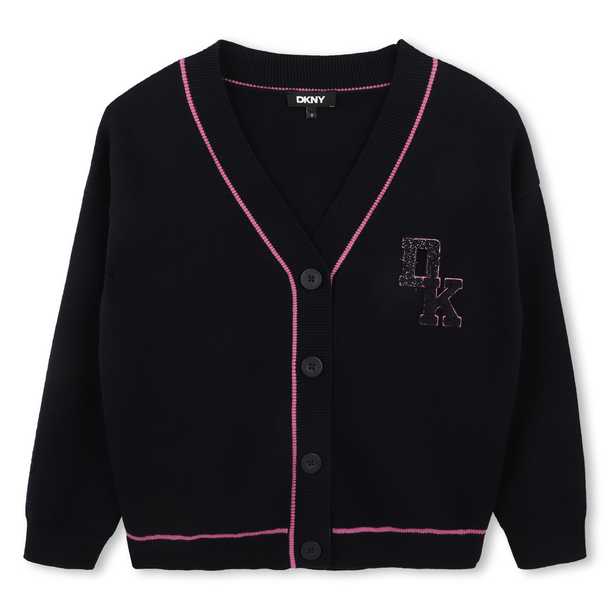 Dkny - Cardigan En Tricot - Bleu Mistral - Fille - 5 Ans Dkny - Cardigan En Tricot - Bleu Mistral - Fille - 5 Ans