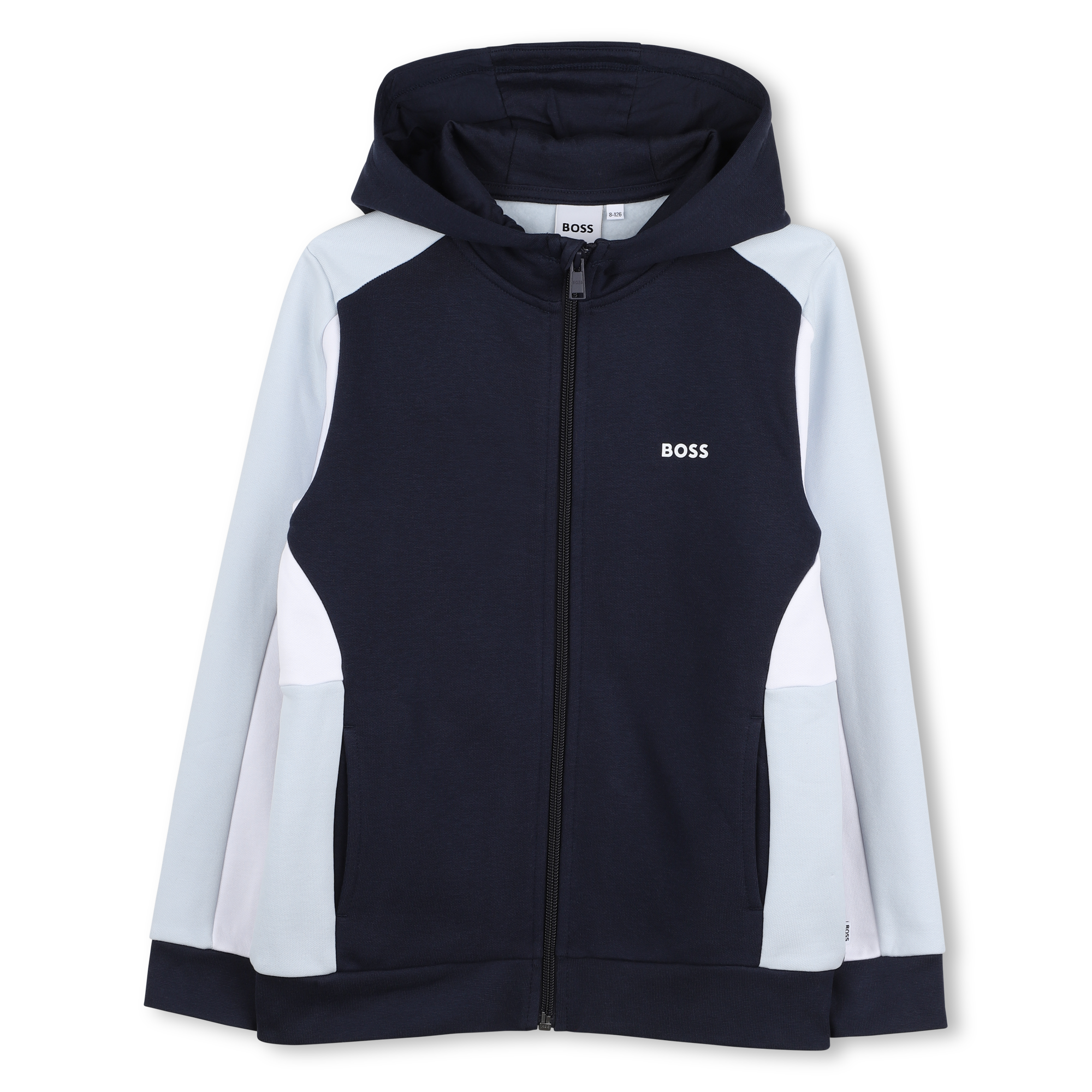 Boss - Cardigan À Capuche - Bleu Cargo - Garçon - 5 Ans