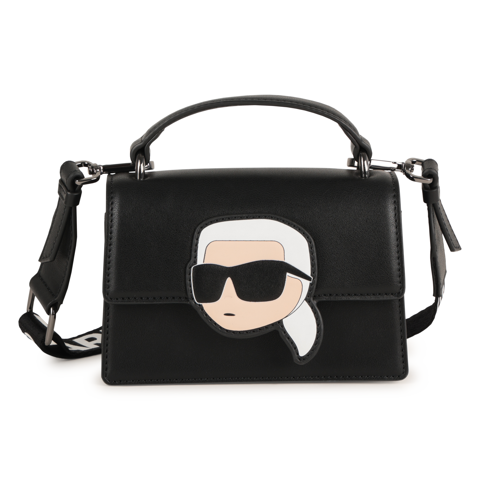 Karl+Lagerfeld+Kids+-+Sac+à+Main+En+Textile+Enduit+Grain+Fin+-+Fille+-+Taille+Unq+-+Noir+-+Kids+Around