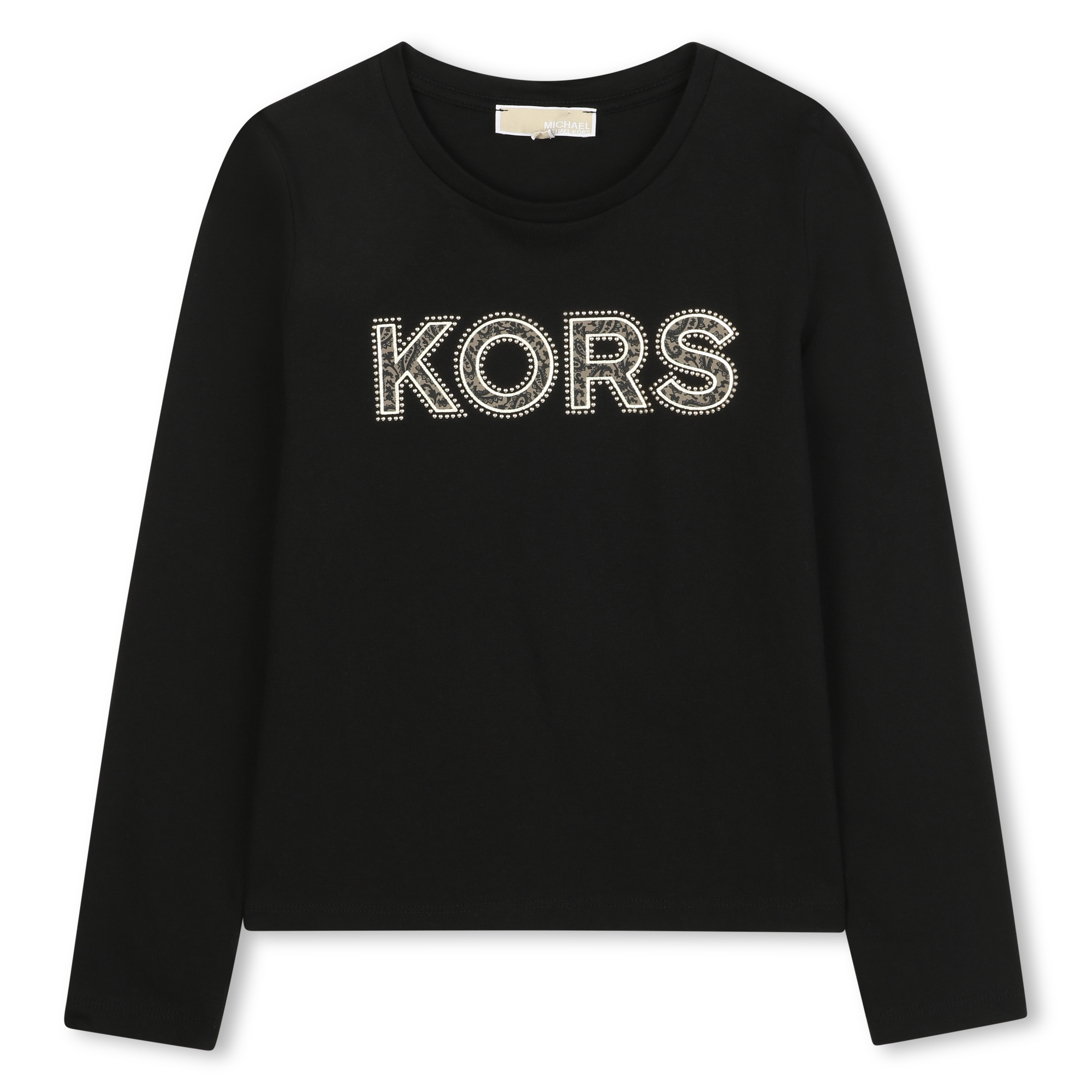Michael Kors - T-shirt Manches Longues En Jersey - Black - Fille - 12 Ans