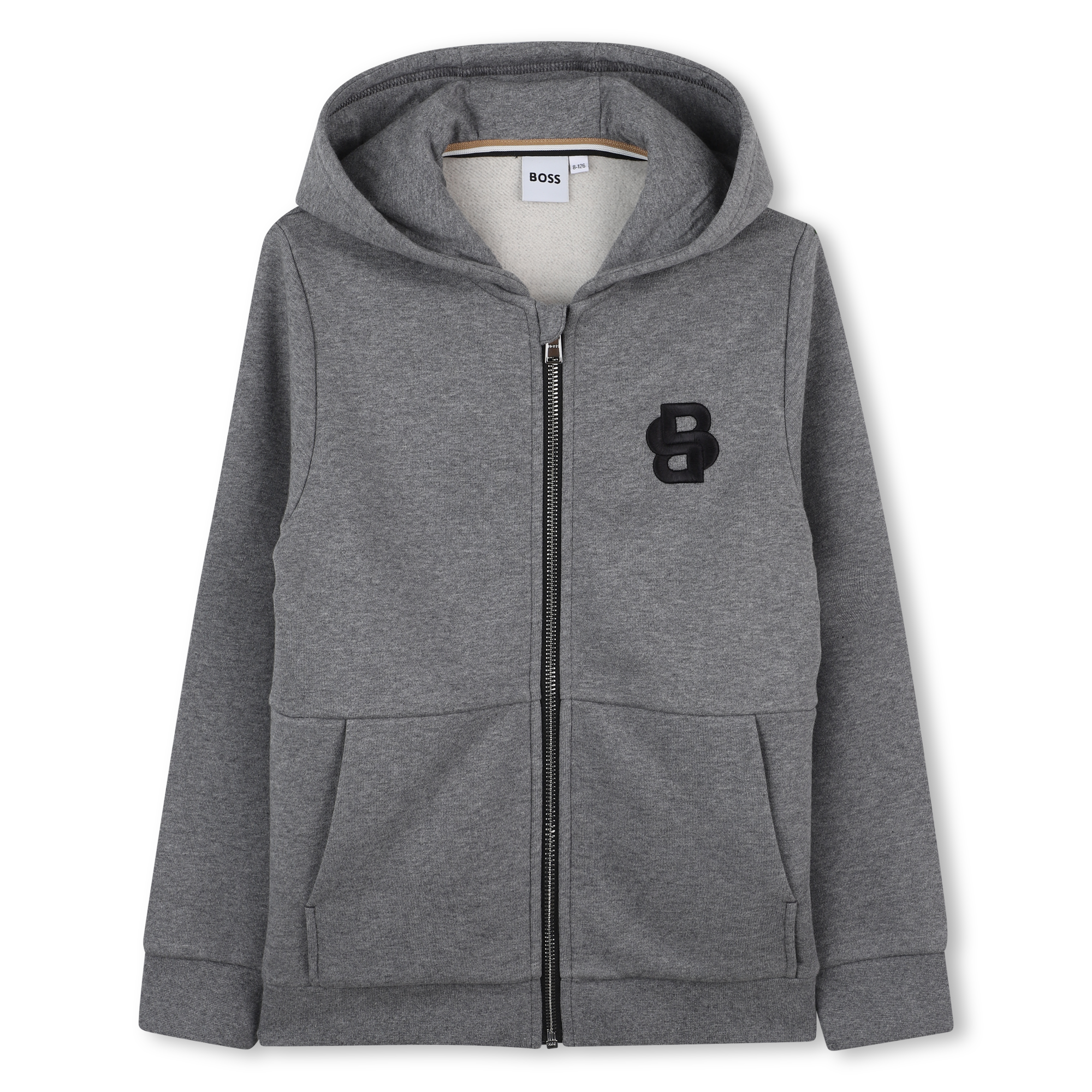Boss - Cardigan À Capuche - Gris Chine - Garçon - 14 Ans