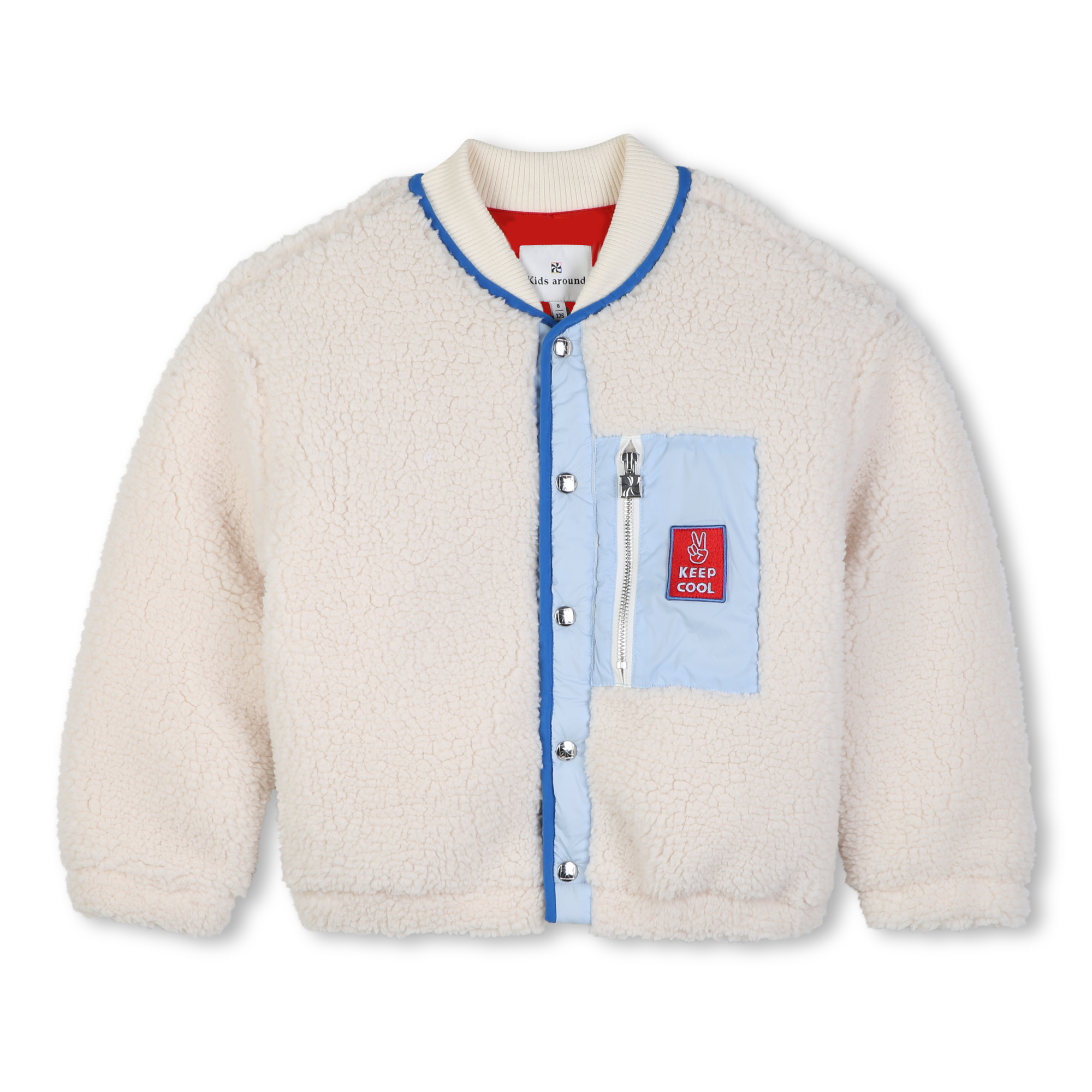 Kids Around - Veste En Tissu Peluche - Craie - Garçon - 6 Ans Kids Around - Veste En Tissu Peluche - Craie - Garçon - 6 Ans