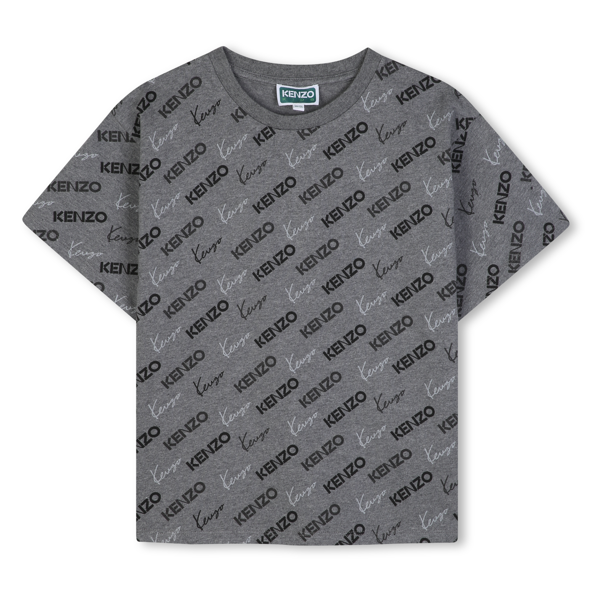 Kenzo Kids - Tee-shirt Manches Courtes - Gris Chine - Unisexe - 10 Ans