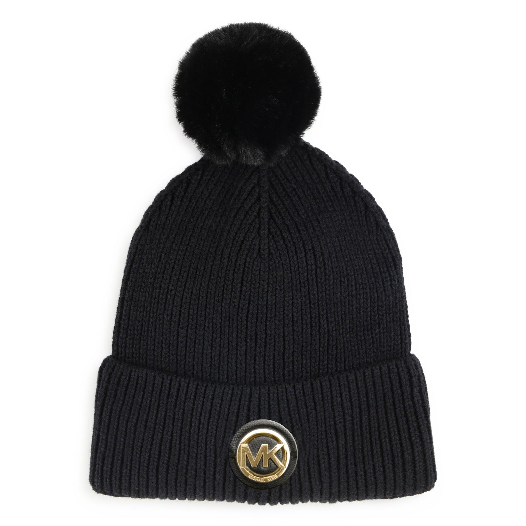 Michael+Kors+-+Bonnet+à+Pompon+-+Fille+-+Taille+T2+-+Noir+-+Kids+Around