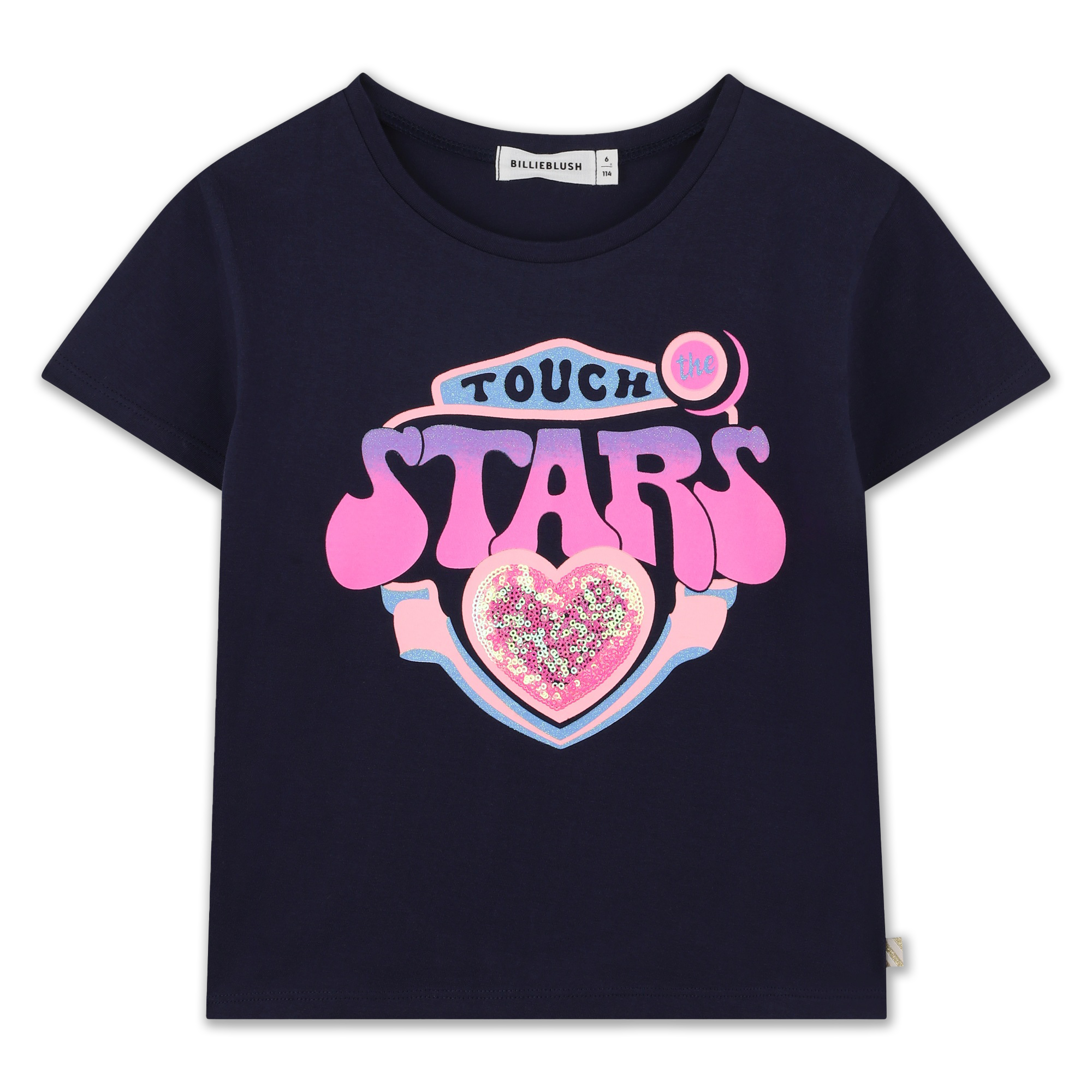 Billieblush+-+T-shirt+à+Manches+Courtes+-+Fille+-+Taille+5+ans+-+Bleu+-+Kids+Around