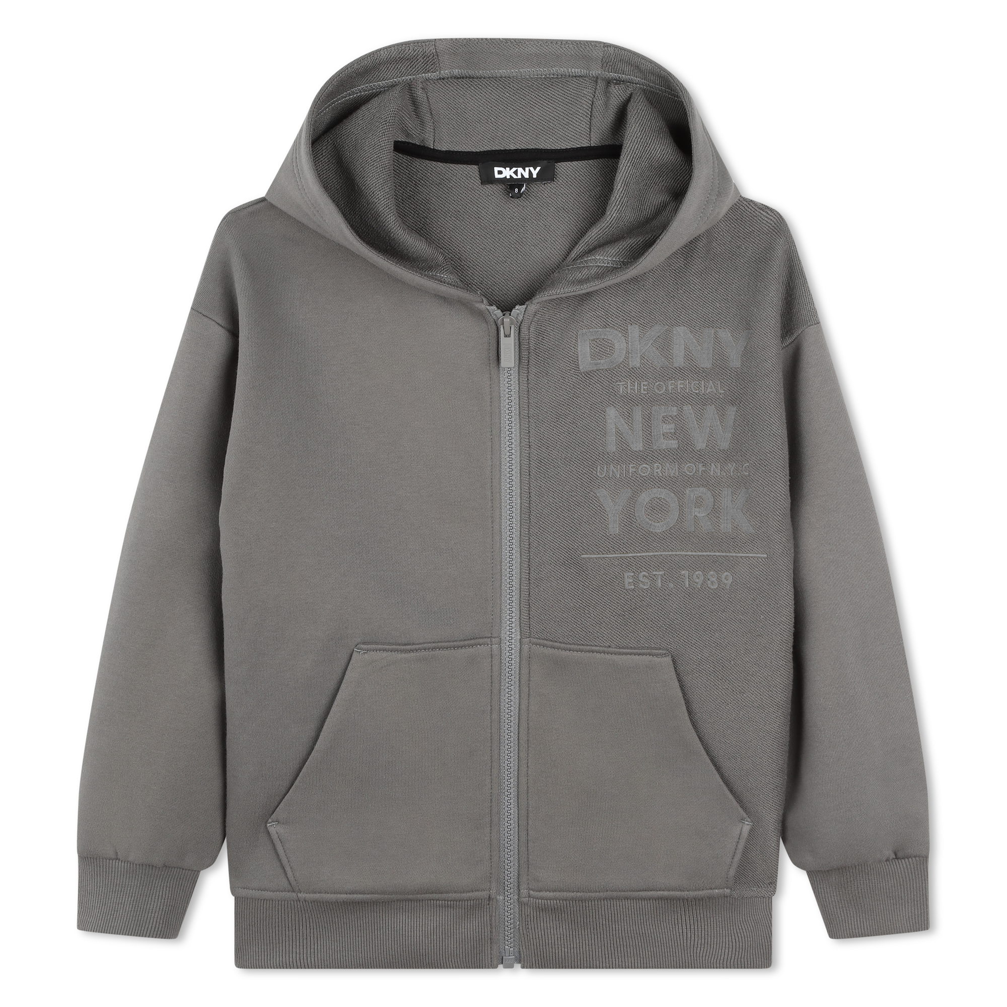 Dkny+-+Cardigan+Molletonne+-+Garcon+-+Taille+4+ans+-+Acier+-+Kids+Around