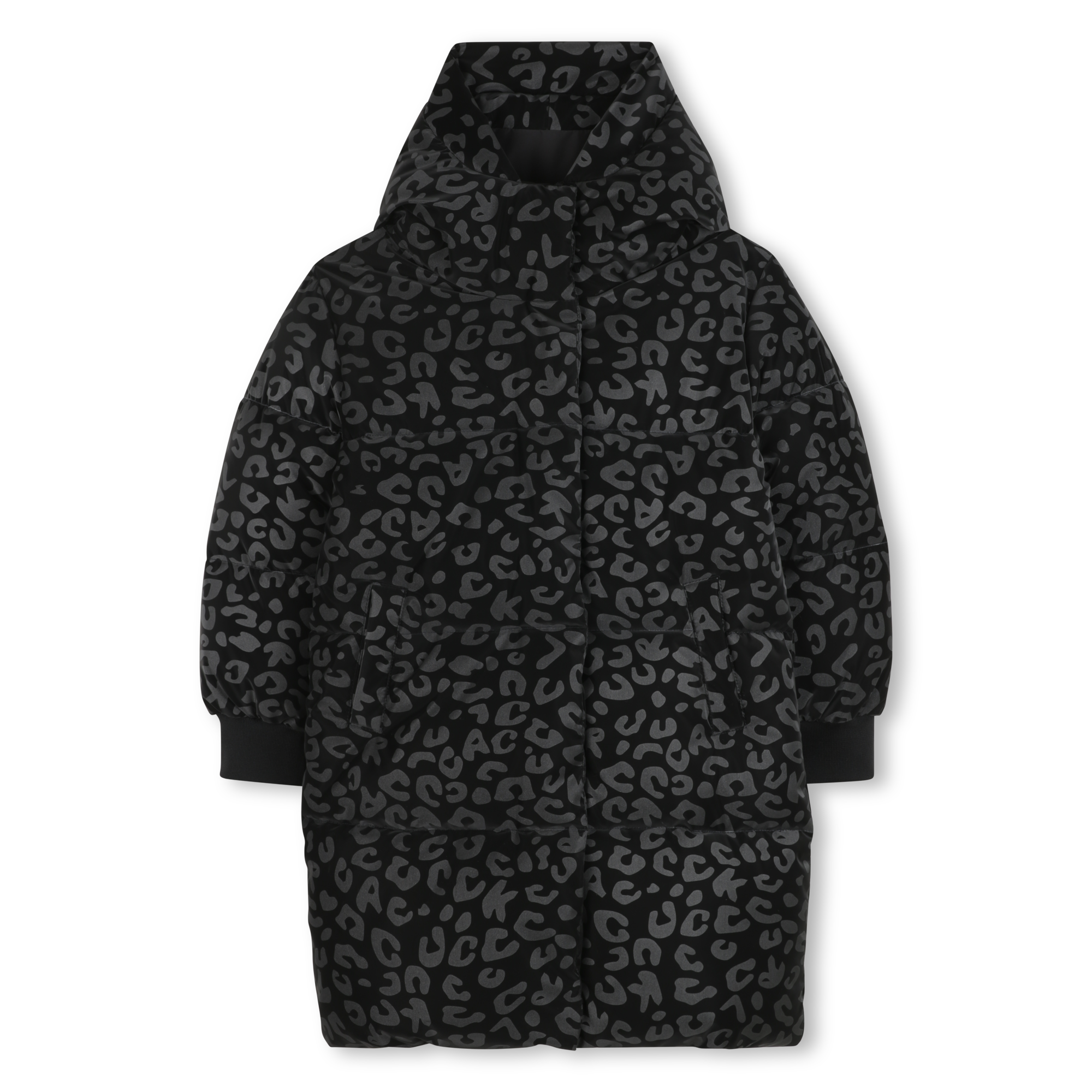 Karl Lagerfeld Kids - Doudoune Longue à Capuche - Fille - Taille 16 ans - Noir - Kids Around