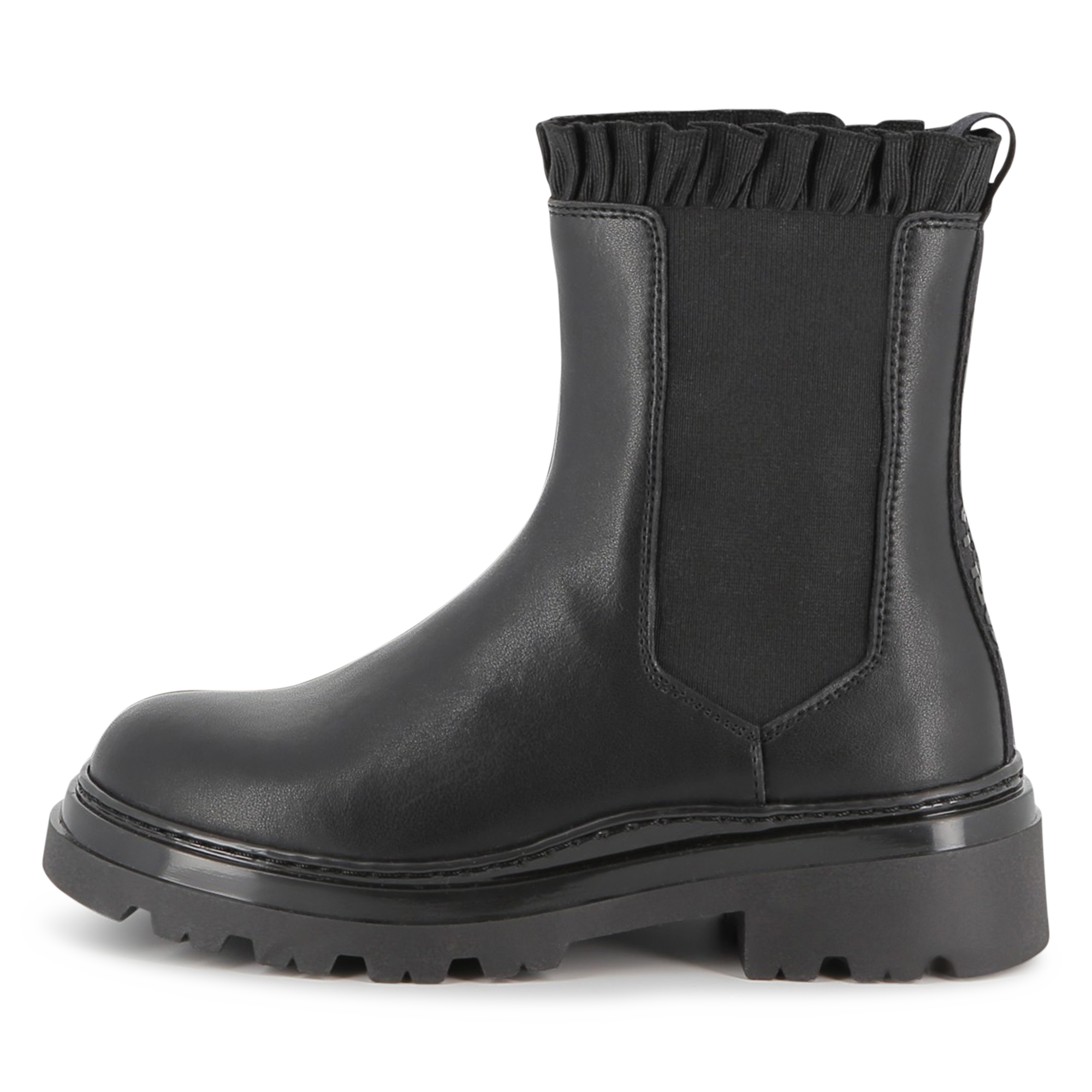 Karl+Lagerfeld+Kids+-+Bottine+Chelsea+En+Cuir+De+Vachette+-+Fille+-+Taille+30+-+Noir+-+Kids+Around