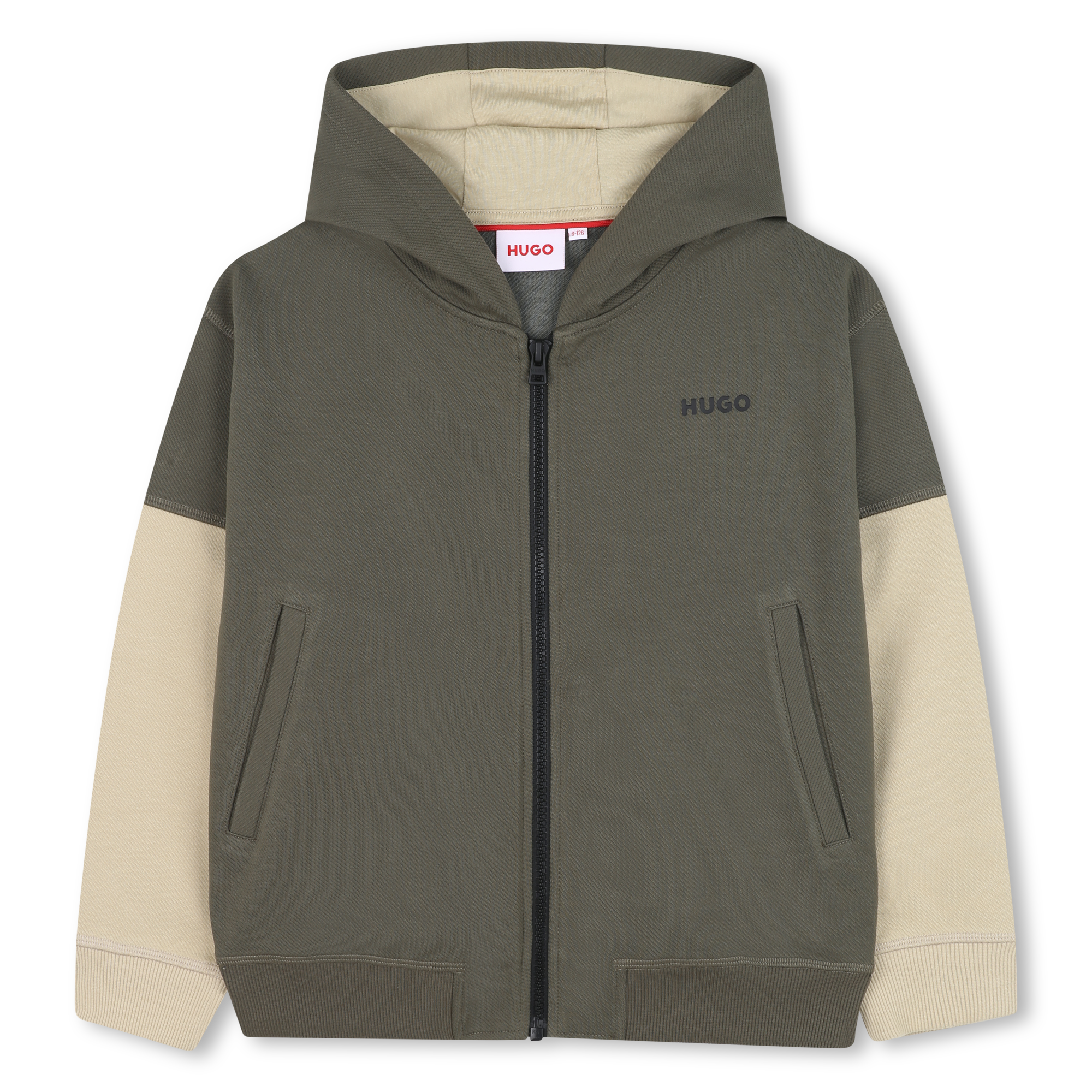Hugo - Cardigan À Capuche - Beige Kaki - Garçon - 10 Ans