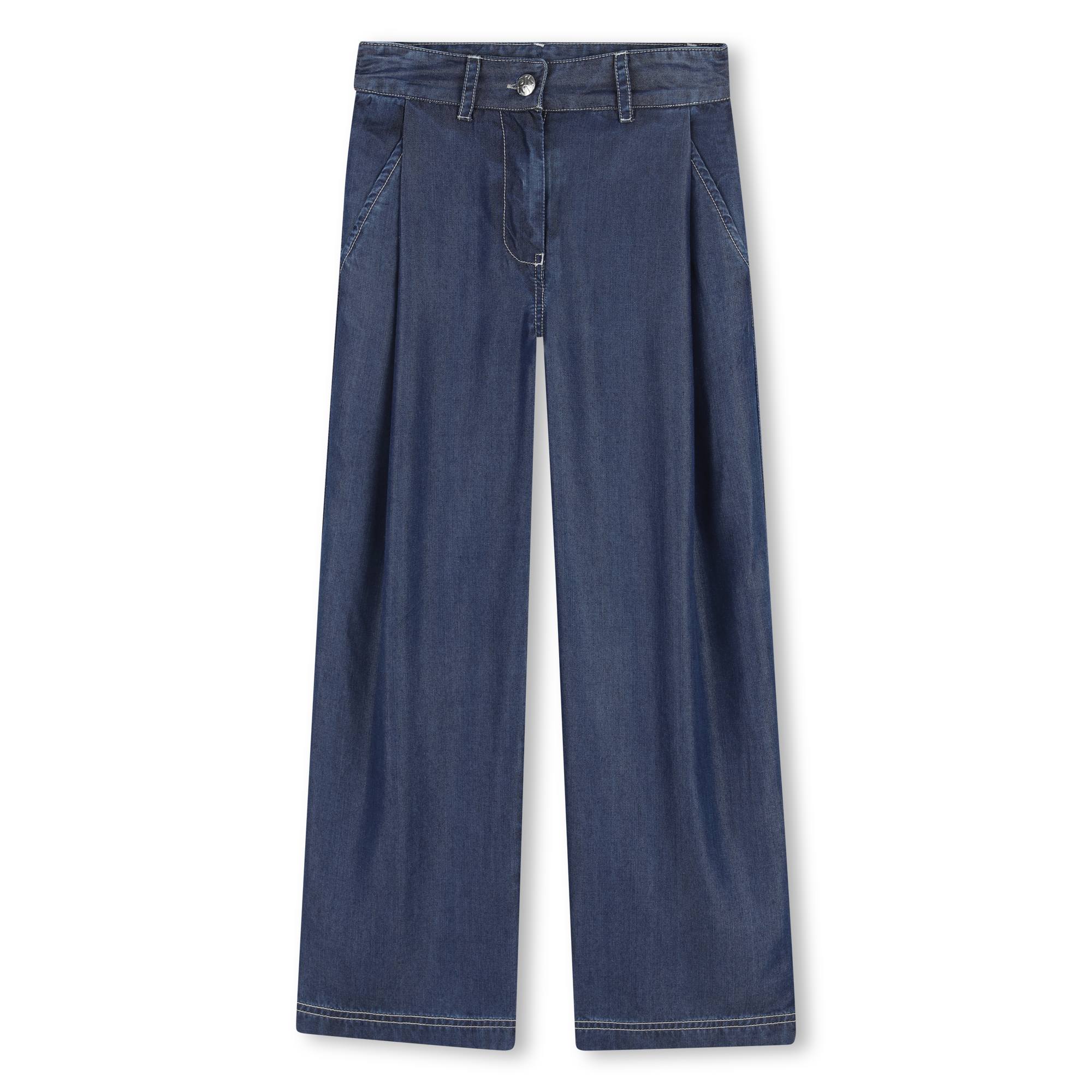 Dkny - Pantalon Large Fluide - Denim Indigo Blue - Fille - 6 Ans