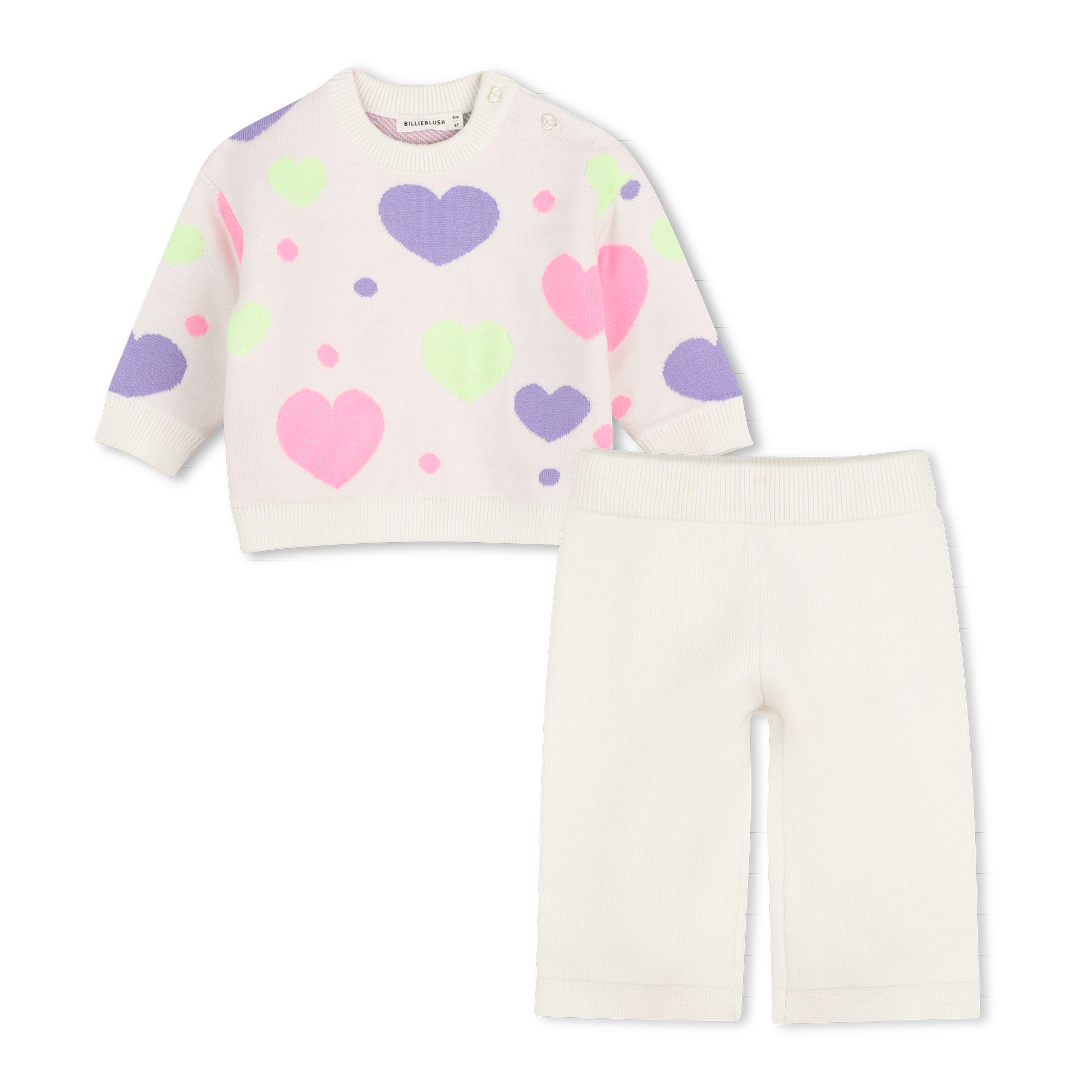 Billieblush - Ensemble Pull Et Pantalon - Rice - Fille - 12 Mois