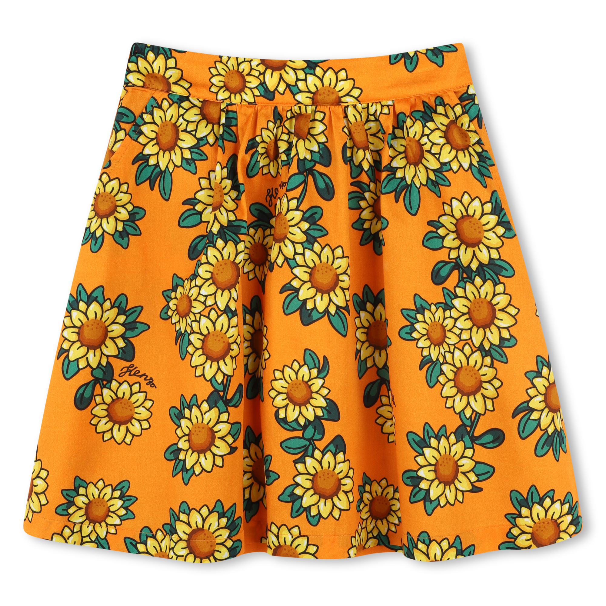 Kenzo Kids - Jupe Imprimée En Satin Coton - Orange - Fille - 6 Ans Kenzo Kids - Jupe Imprimée En Satin Coton - Orange - Fille - 6 Ans