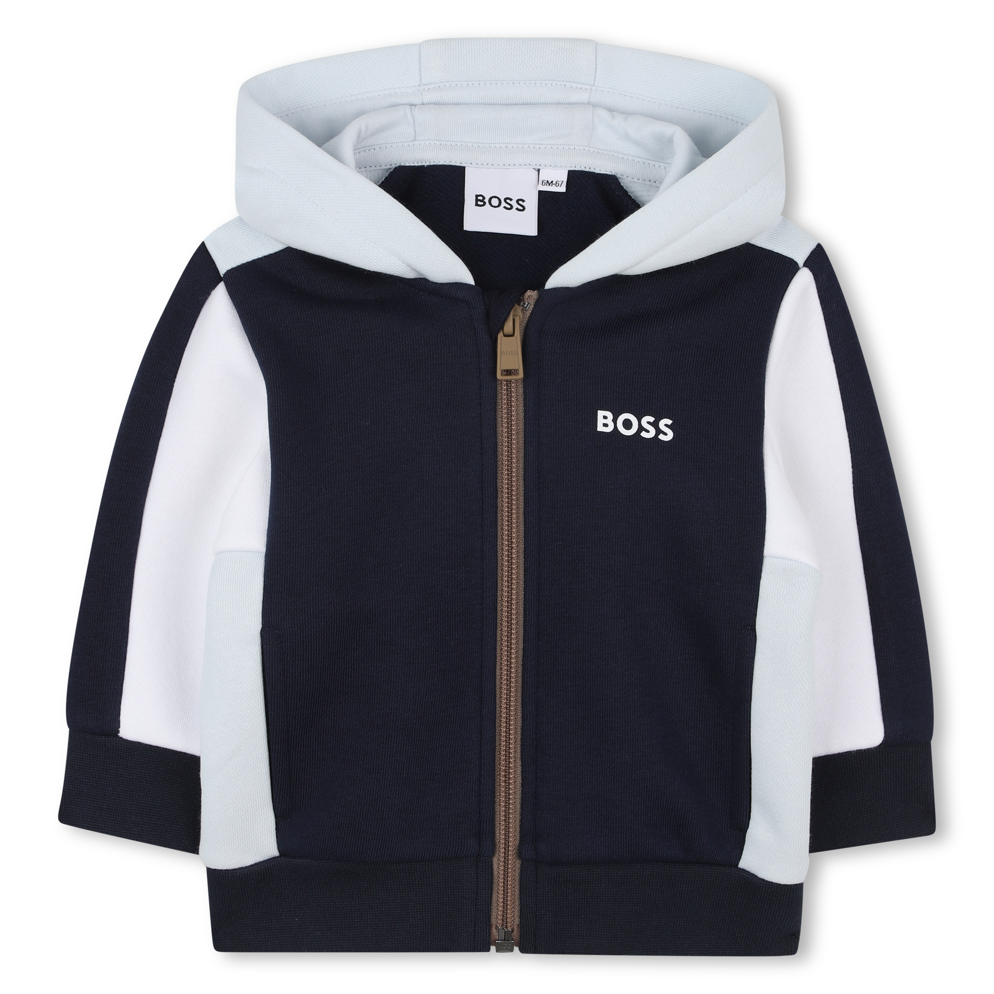 Boss - Cardigan À Capuche - Bleu Cargo - Garçon - 6 Mois