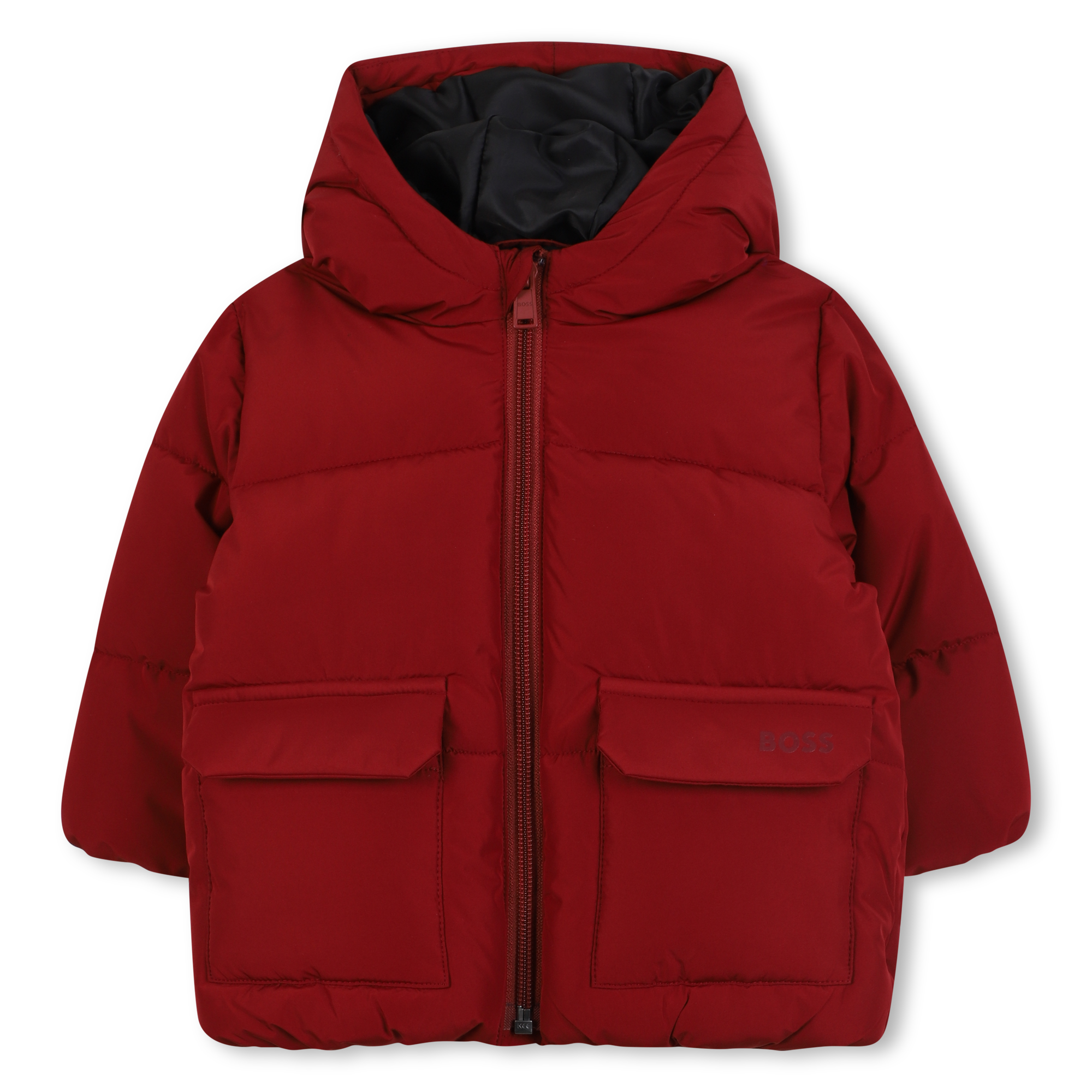Doudoune légère à capuche enfant Rouge feu Hugo